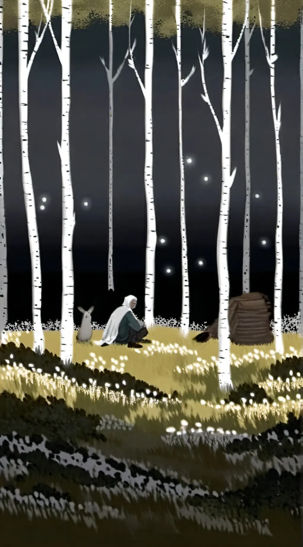 ai character: grass background