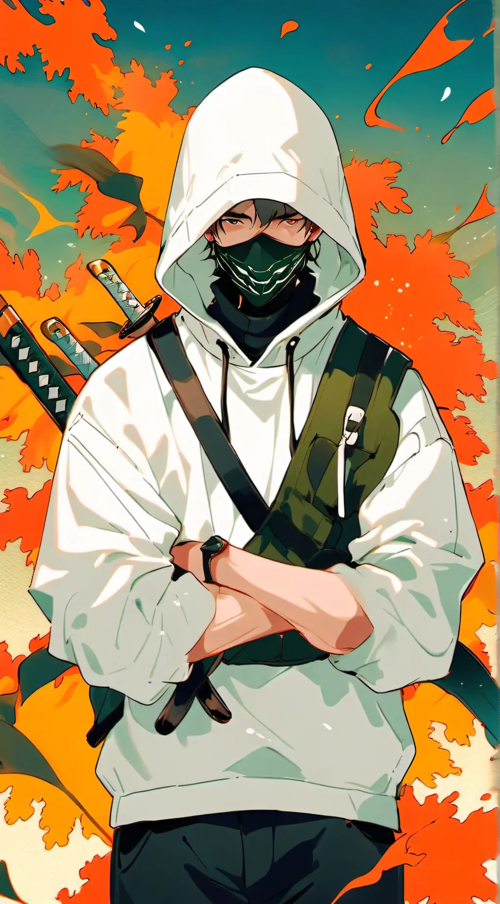 ai character: the flame warrior background