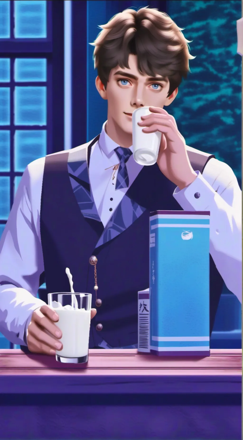 ai character: little boy background