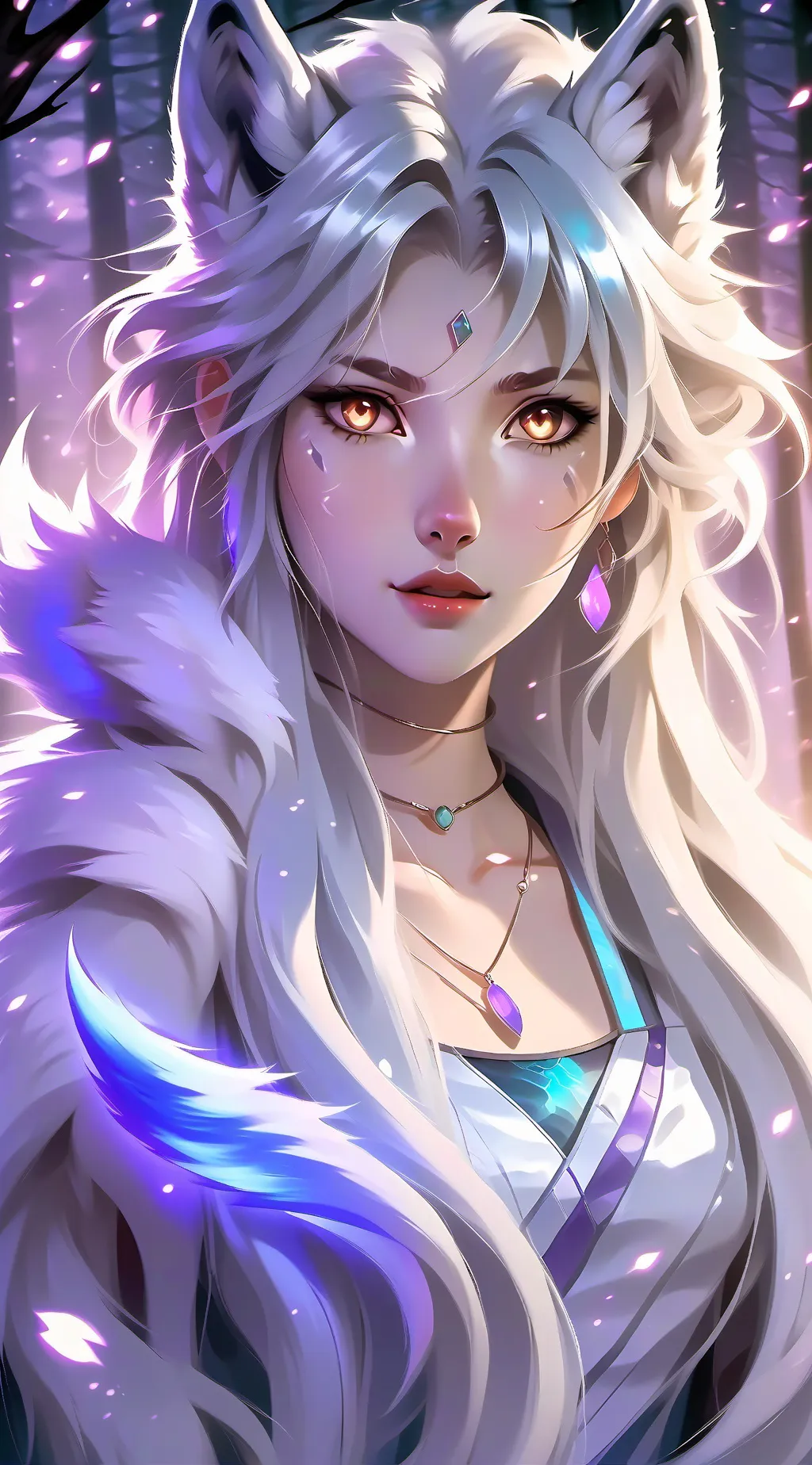 ai character: Graywind the Wolf Spirit background