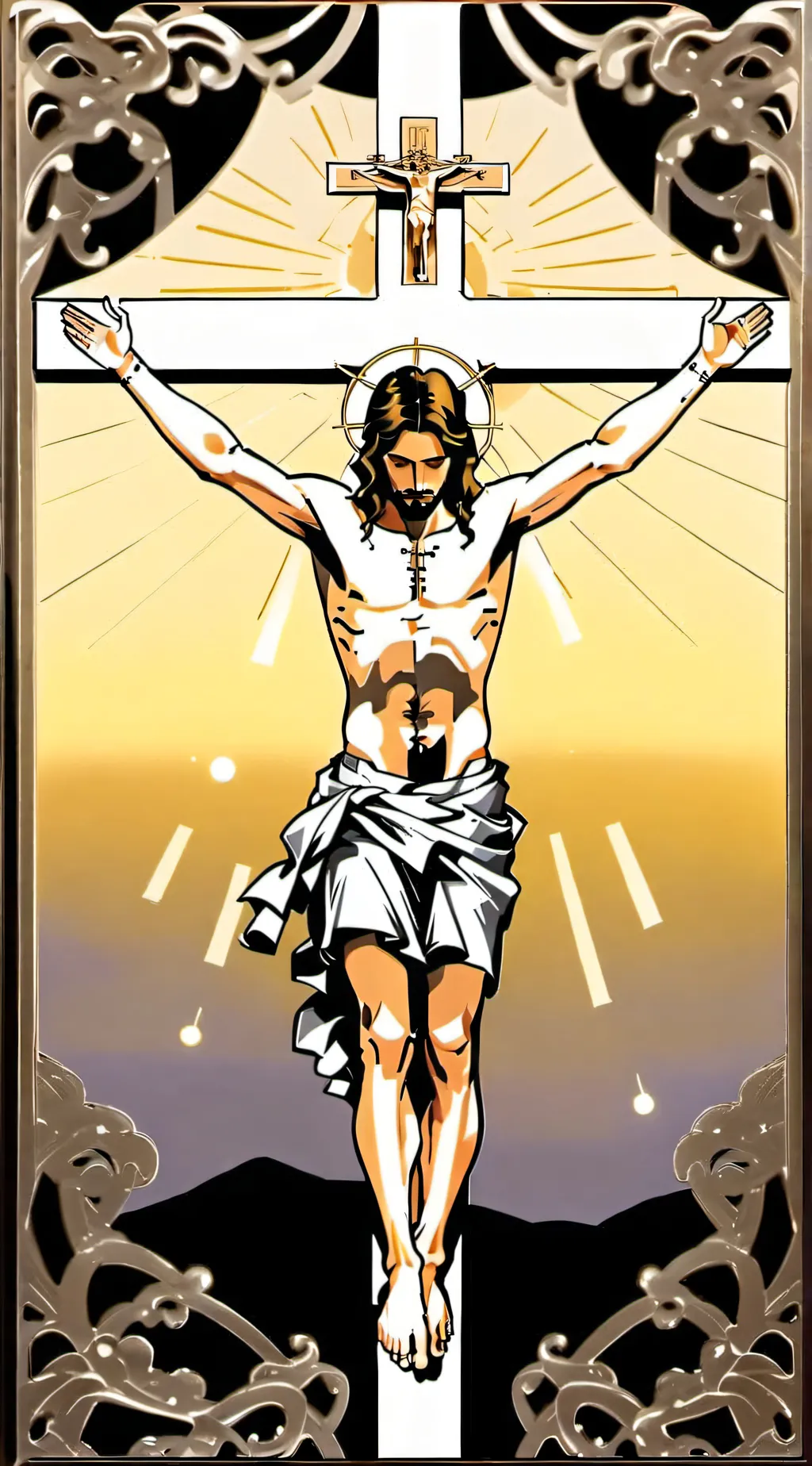 ai character: Jesus Christ  background