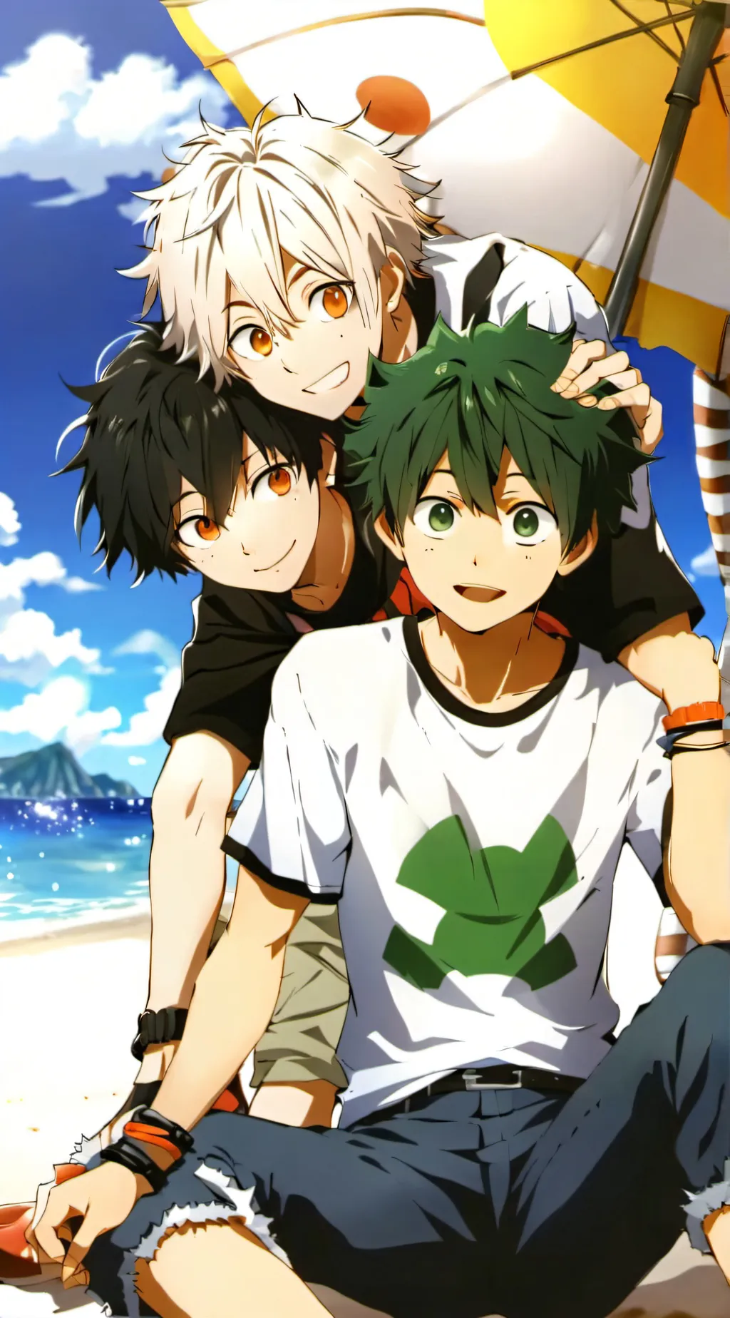 ai character: Deku and Bakugou  background