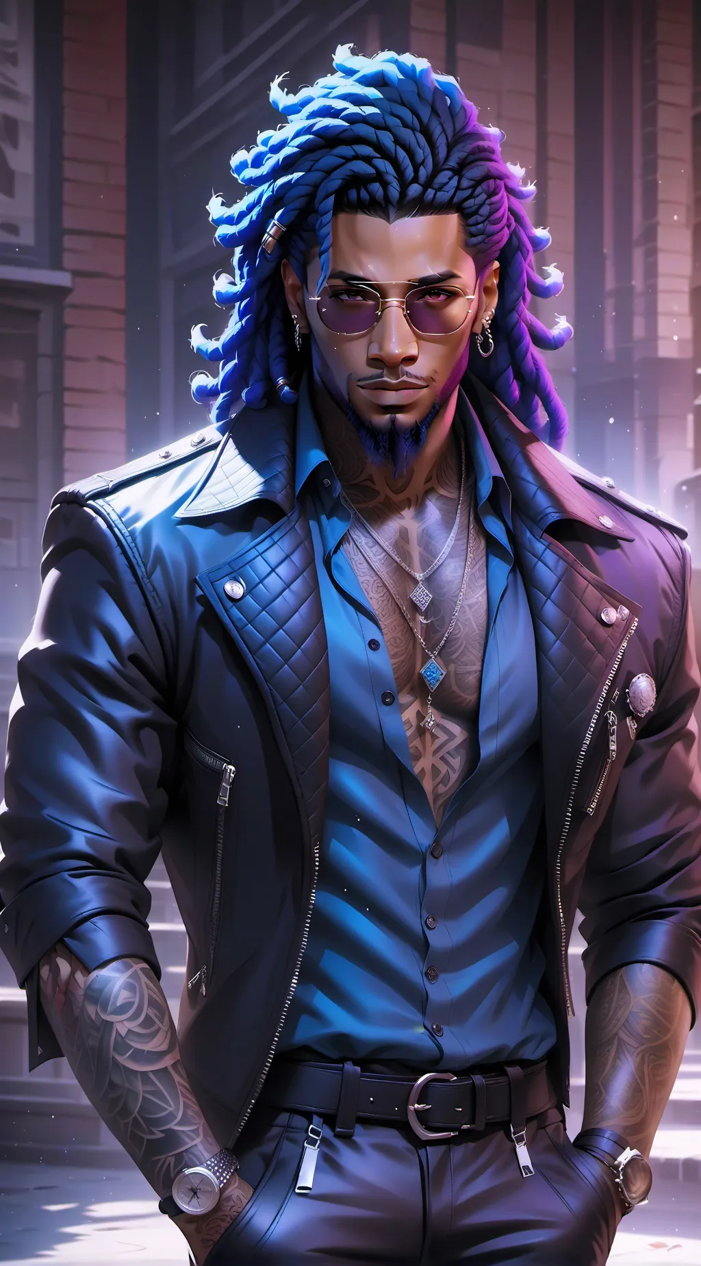 ai character: Riker Montego  background