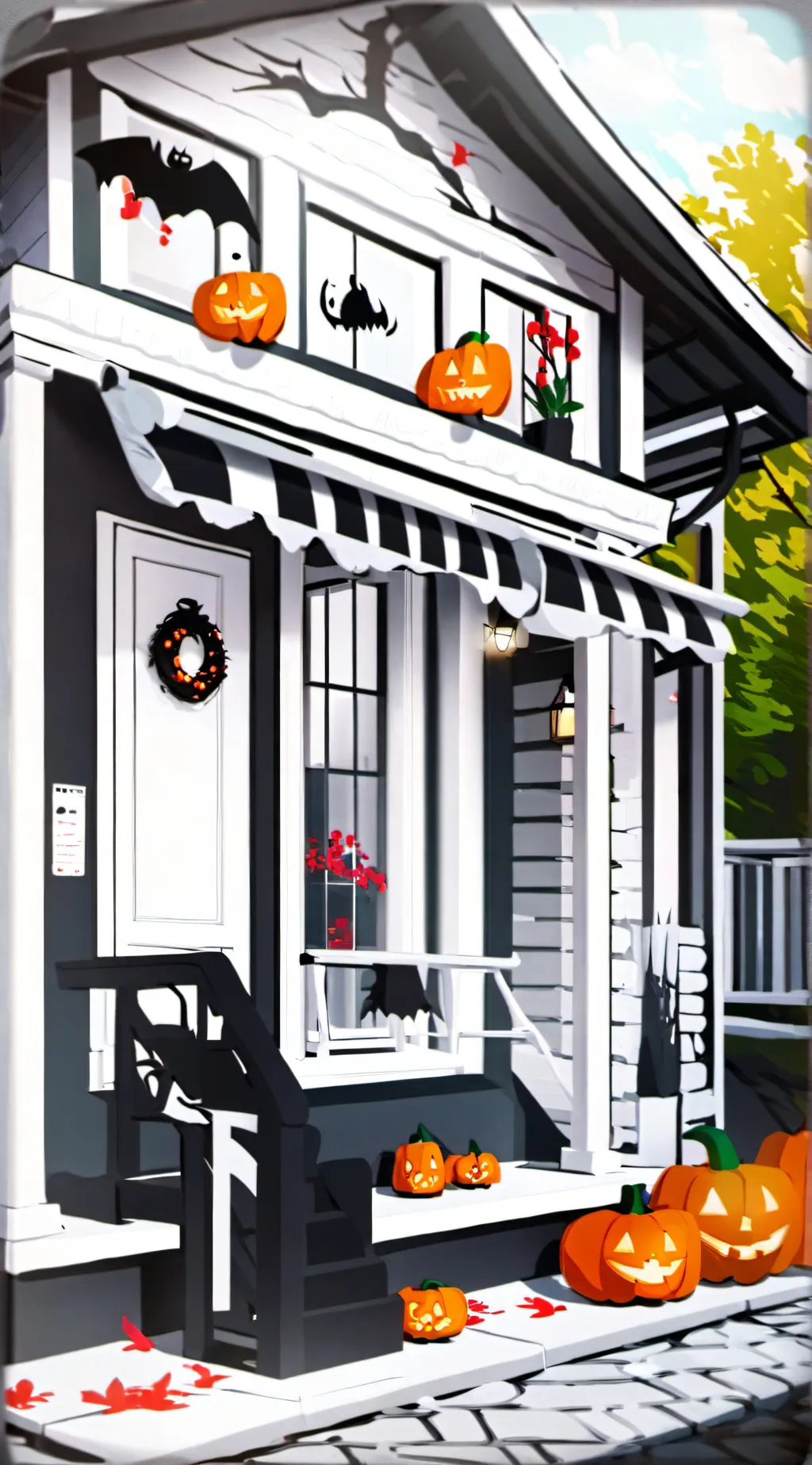 ai character: Halloween background