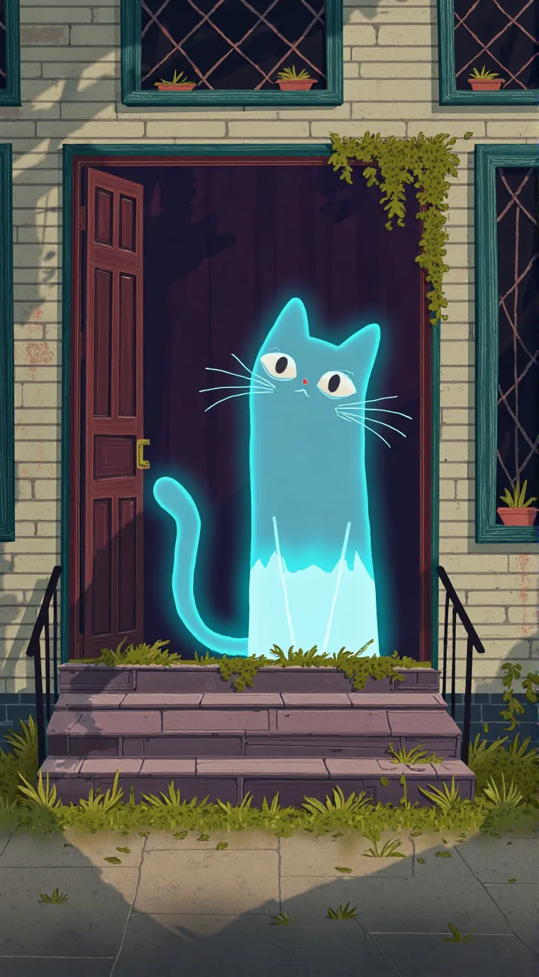 ai character: ghost kitty background
