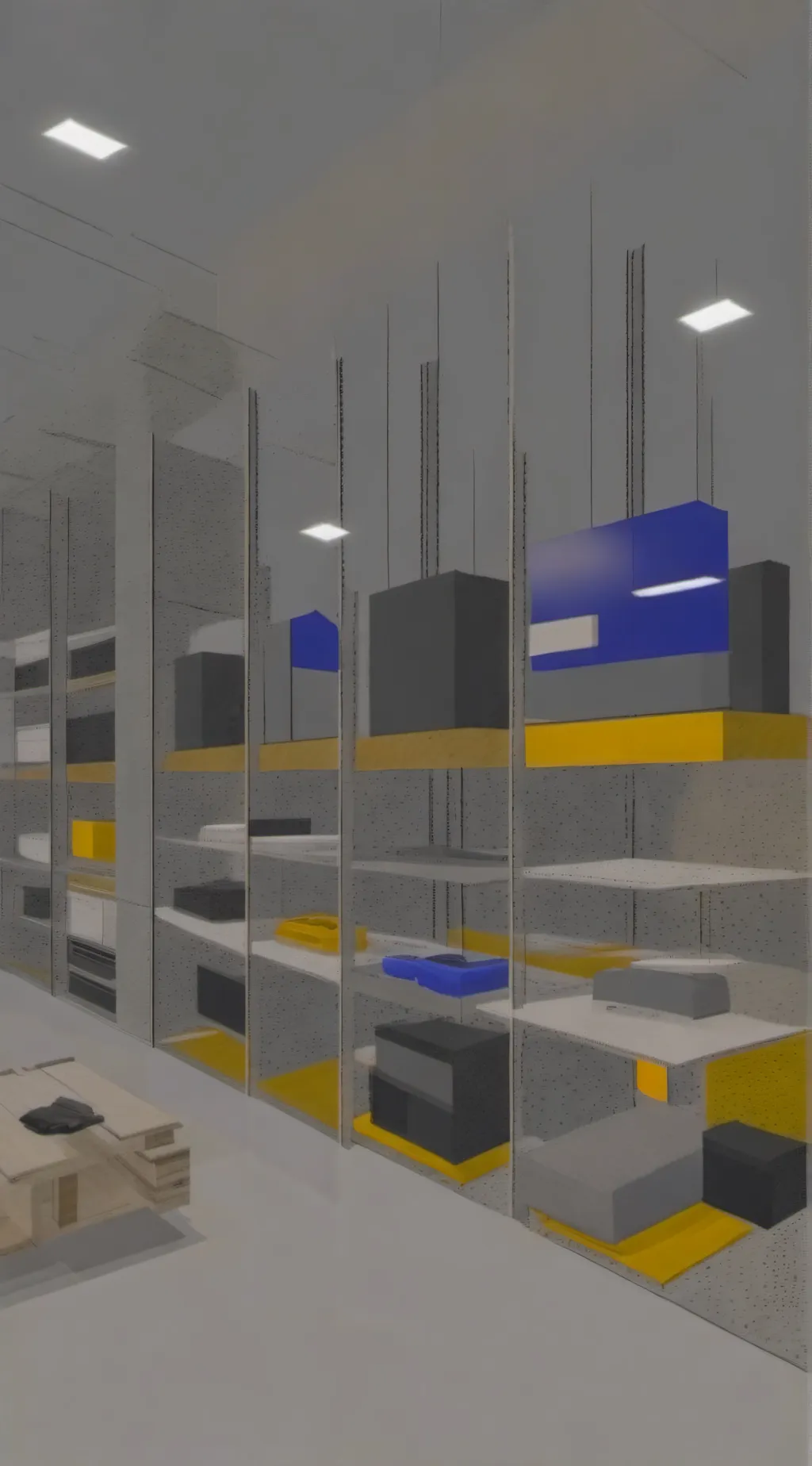 ai character: scp 3008 IKEA background