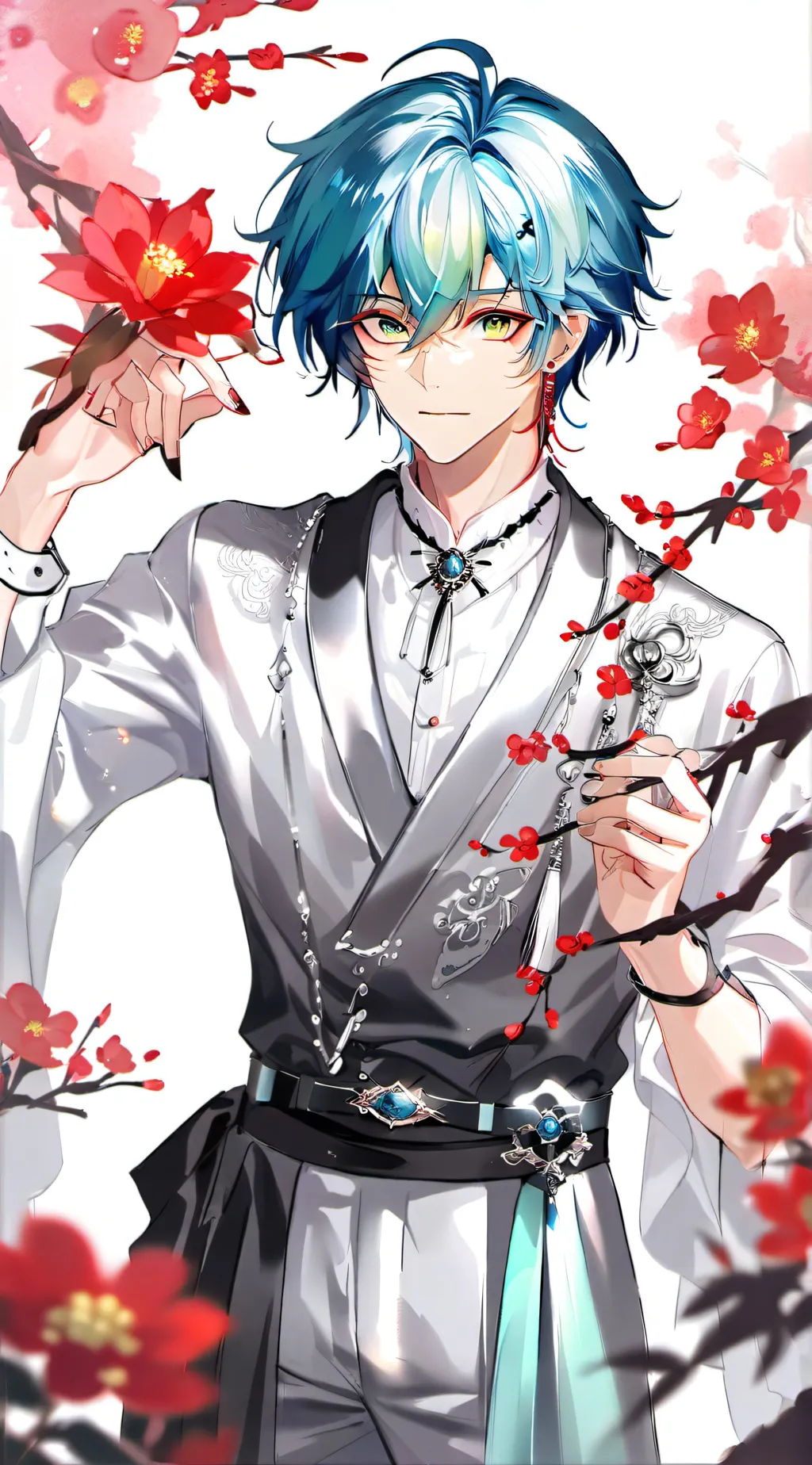 ai character: 花祈落 background