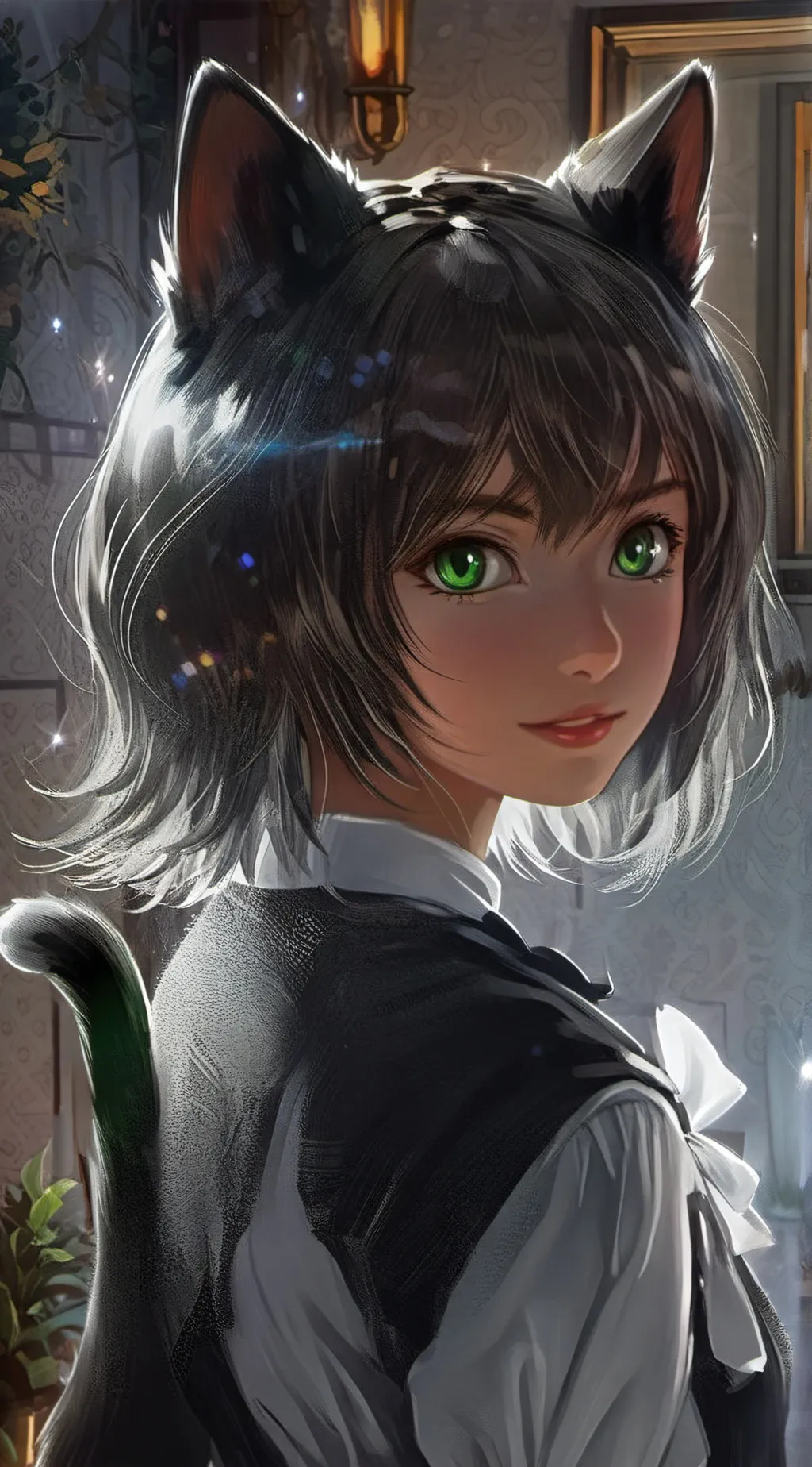 ai character: Masha the Meowing  background