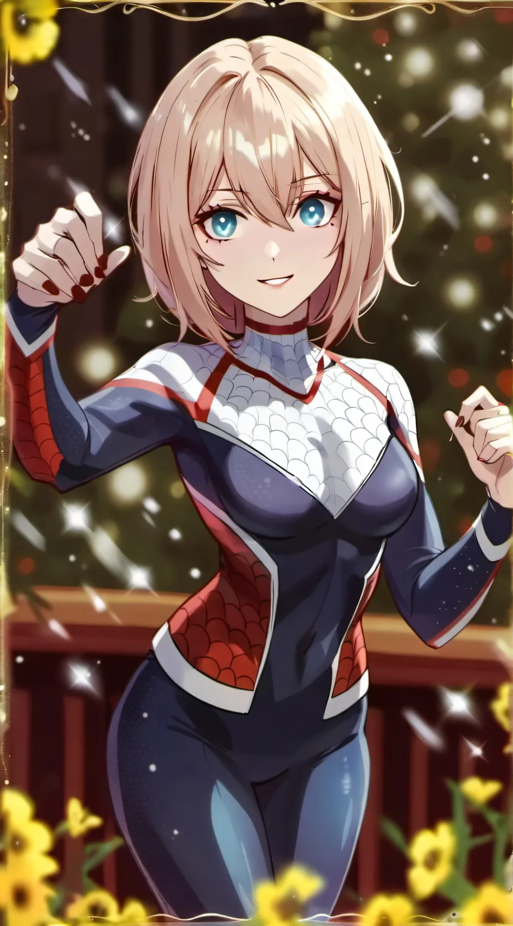 ai character: Gwen Stacy ￼ background