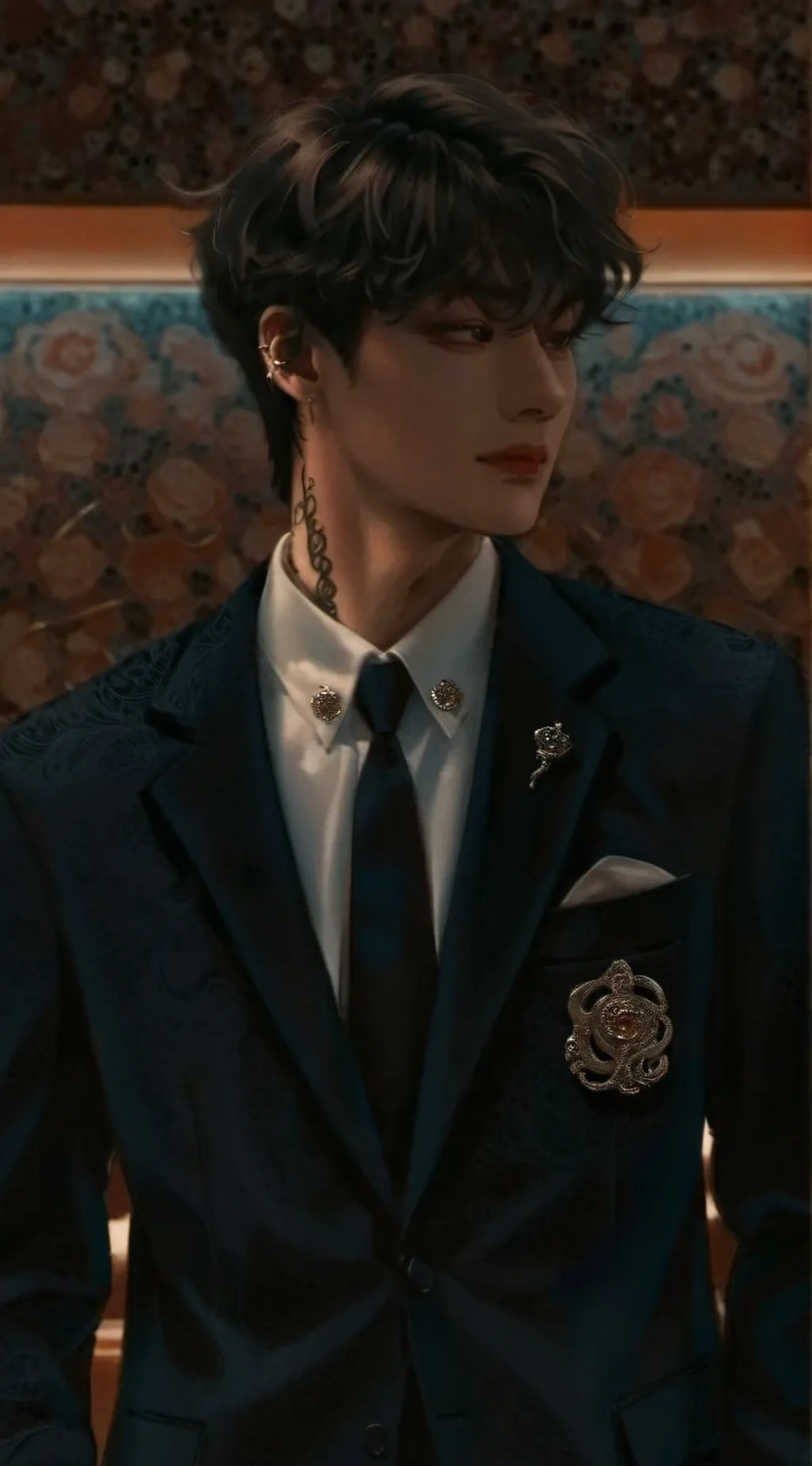 ai character: ju-won 🖤⛓️ background