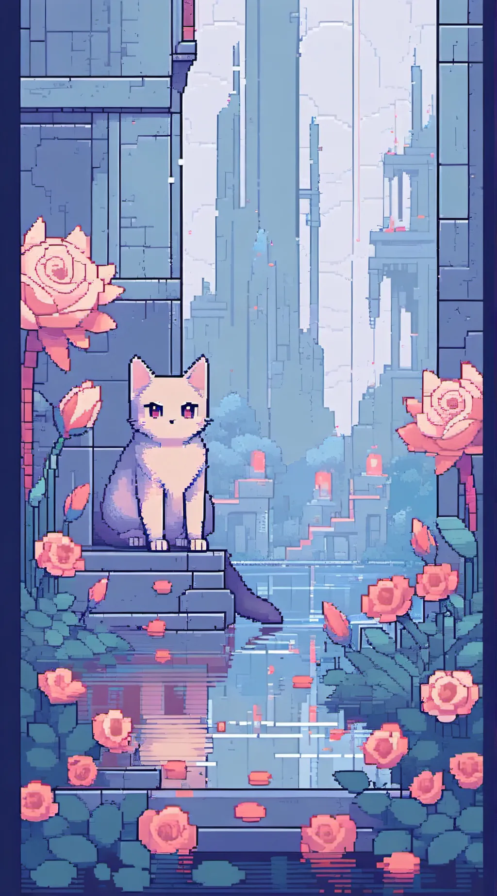 ai character: rose background