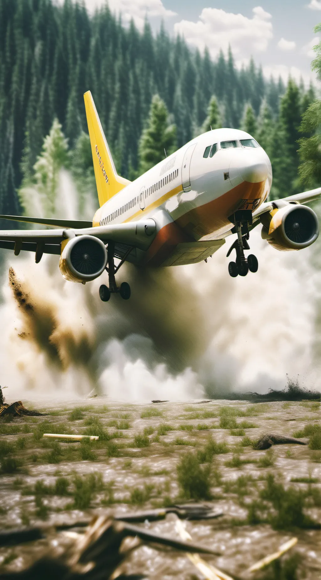 ai character: Mha plane crash! background