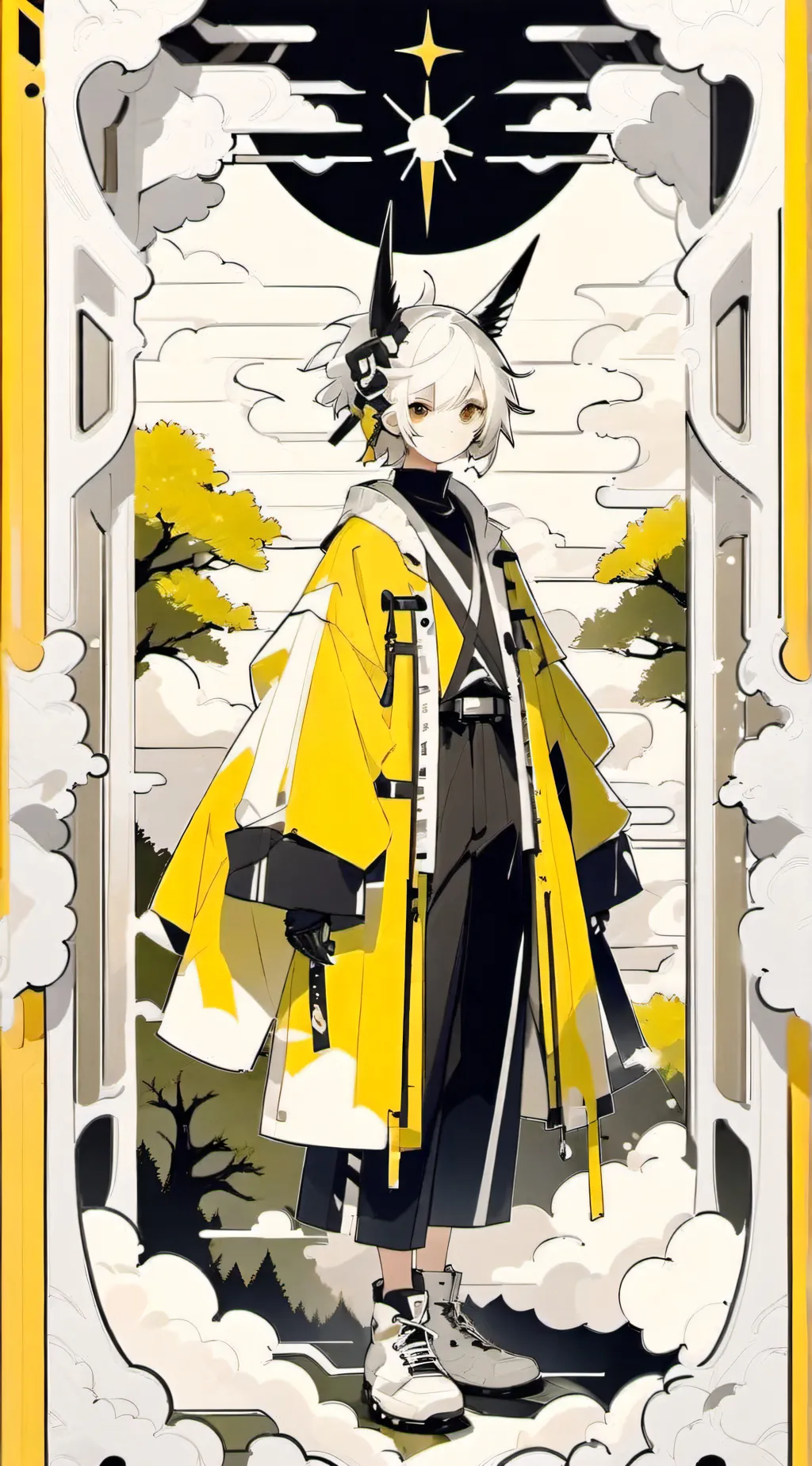 ai character: pom pom background