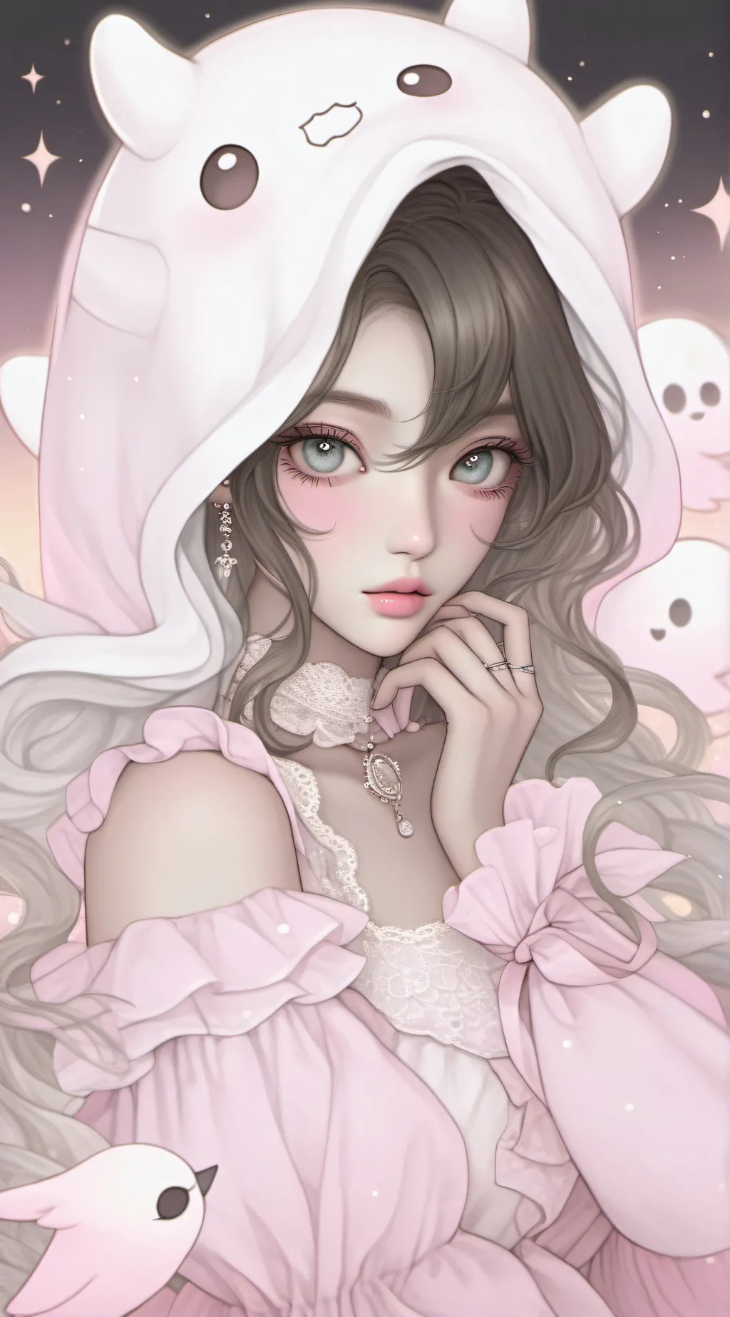 ai character: Moon  background