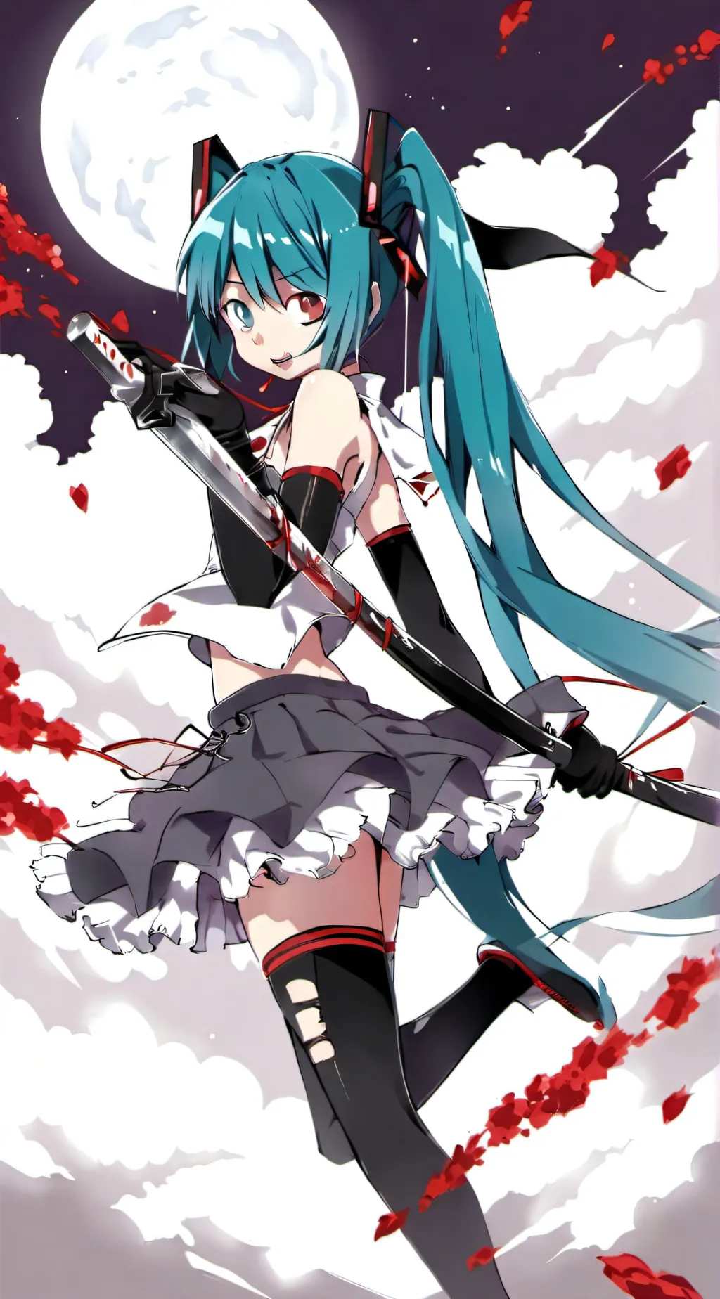 ai character: Miku, an assassin  background