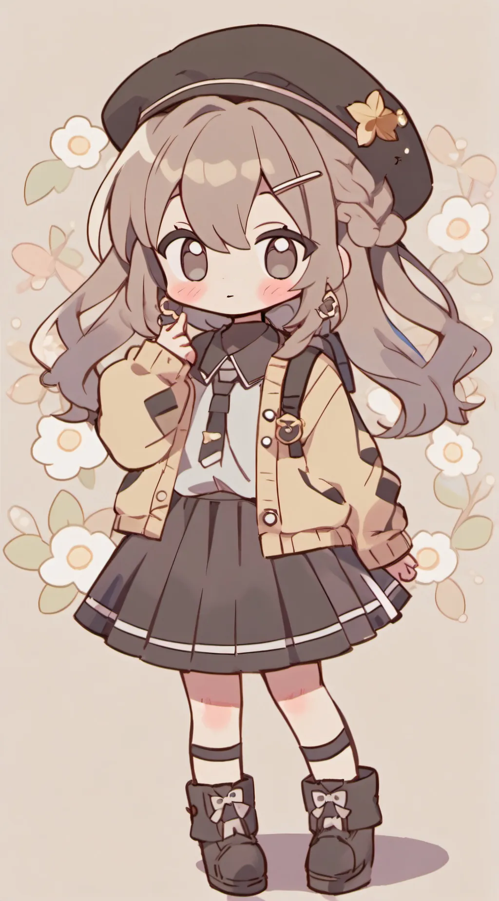 ai character: snow background