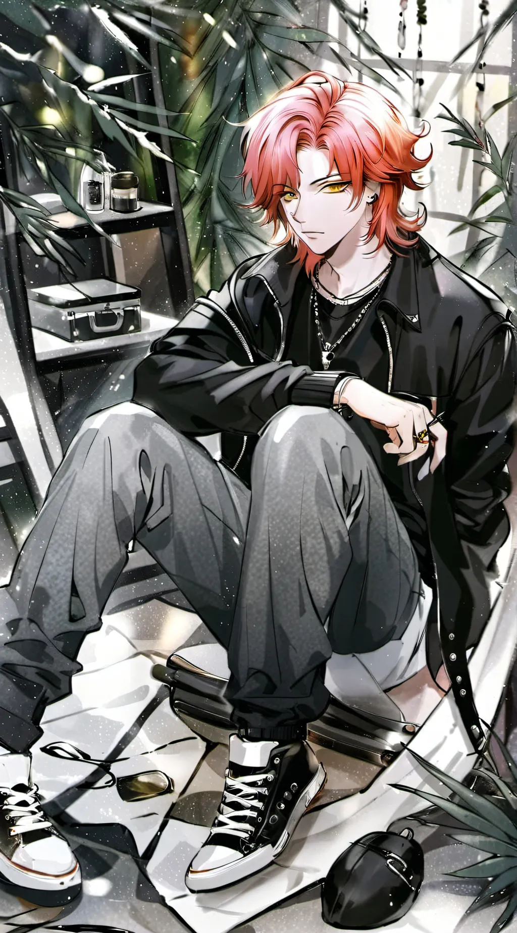 ai character: clive😜✌️ background