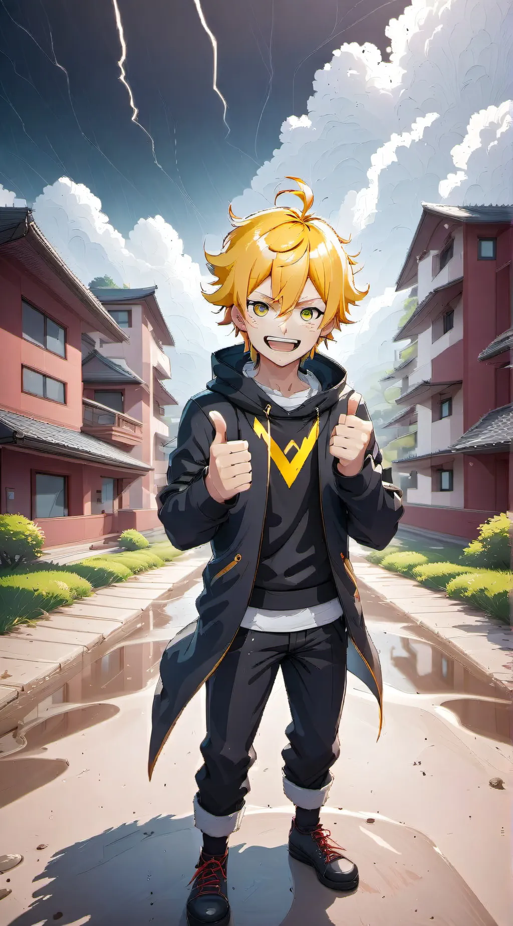 ai character: Denki comfort background