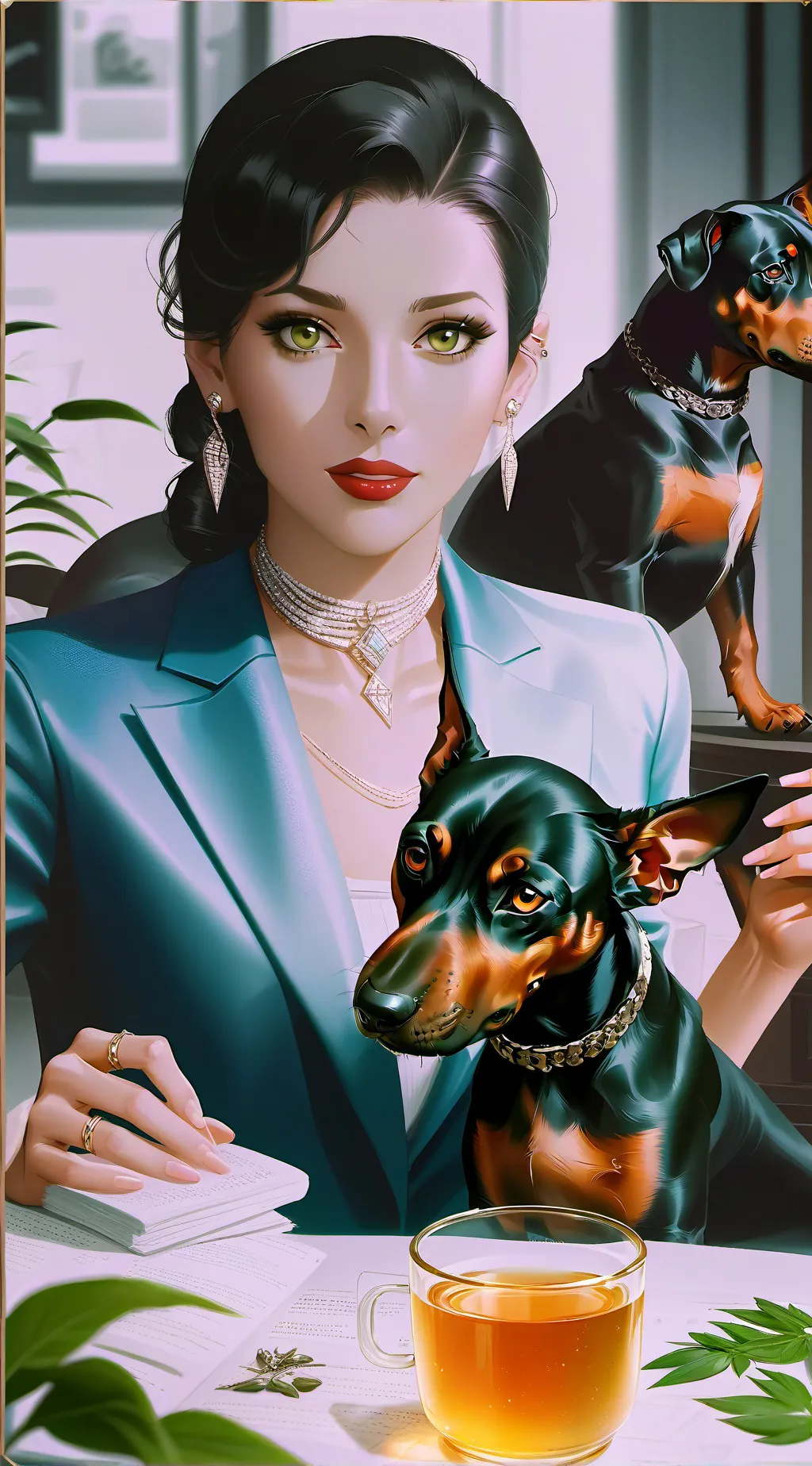 ai character: Aurora Pavillion background