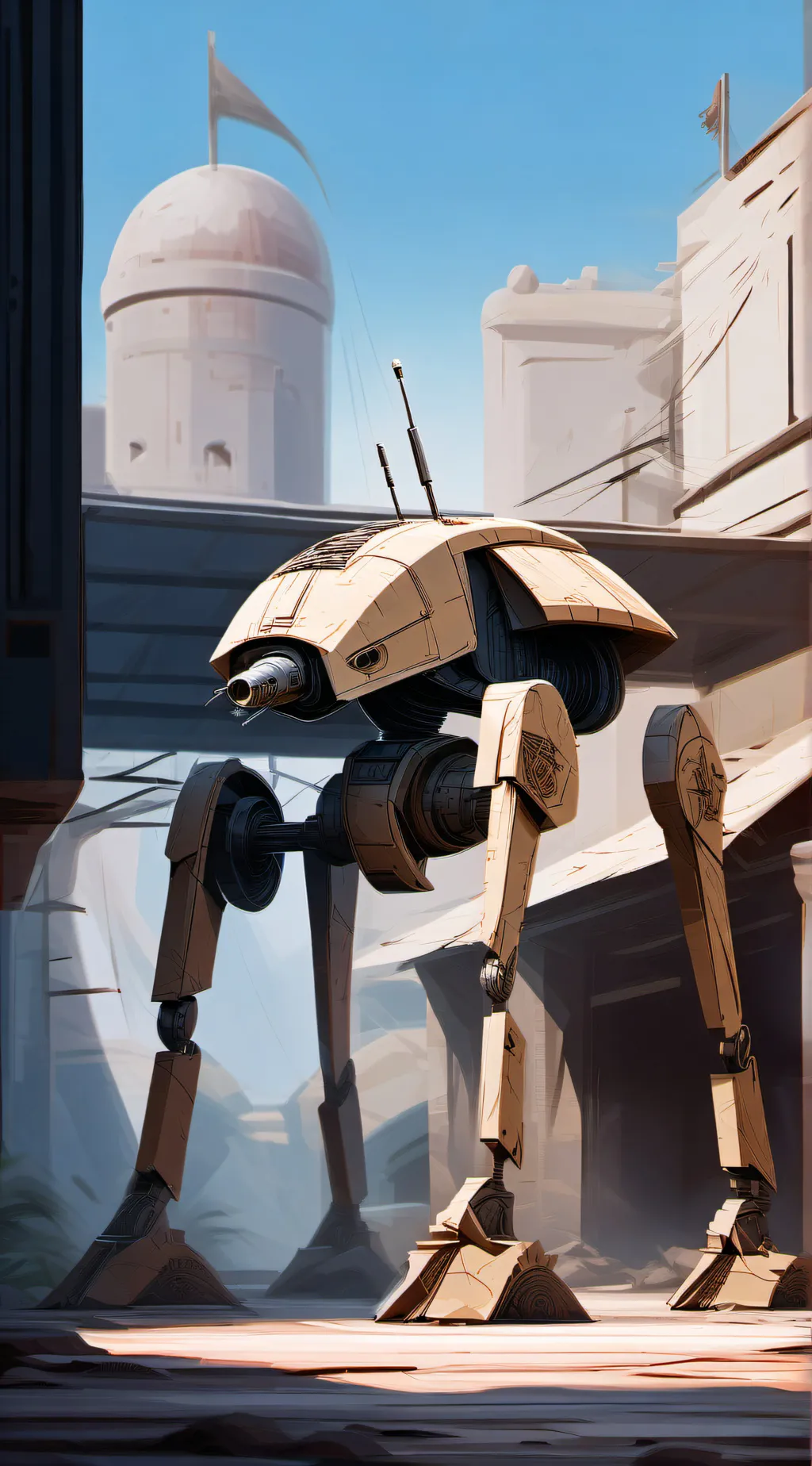 ai character: droid spider background