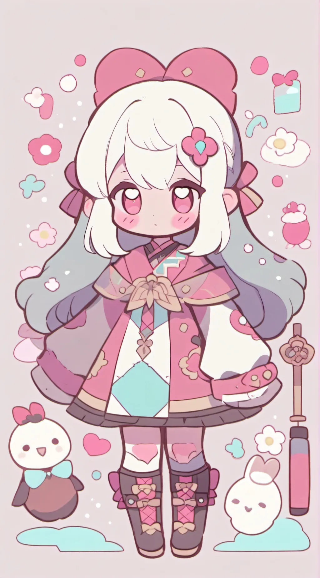 ai character: happy background