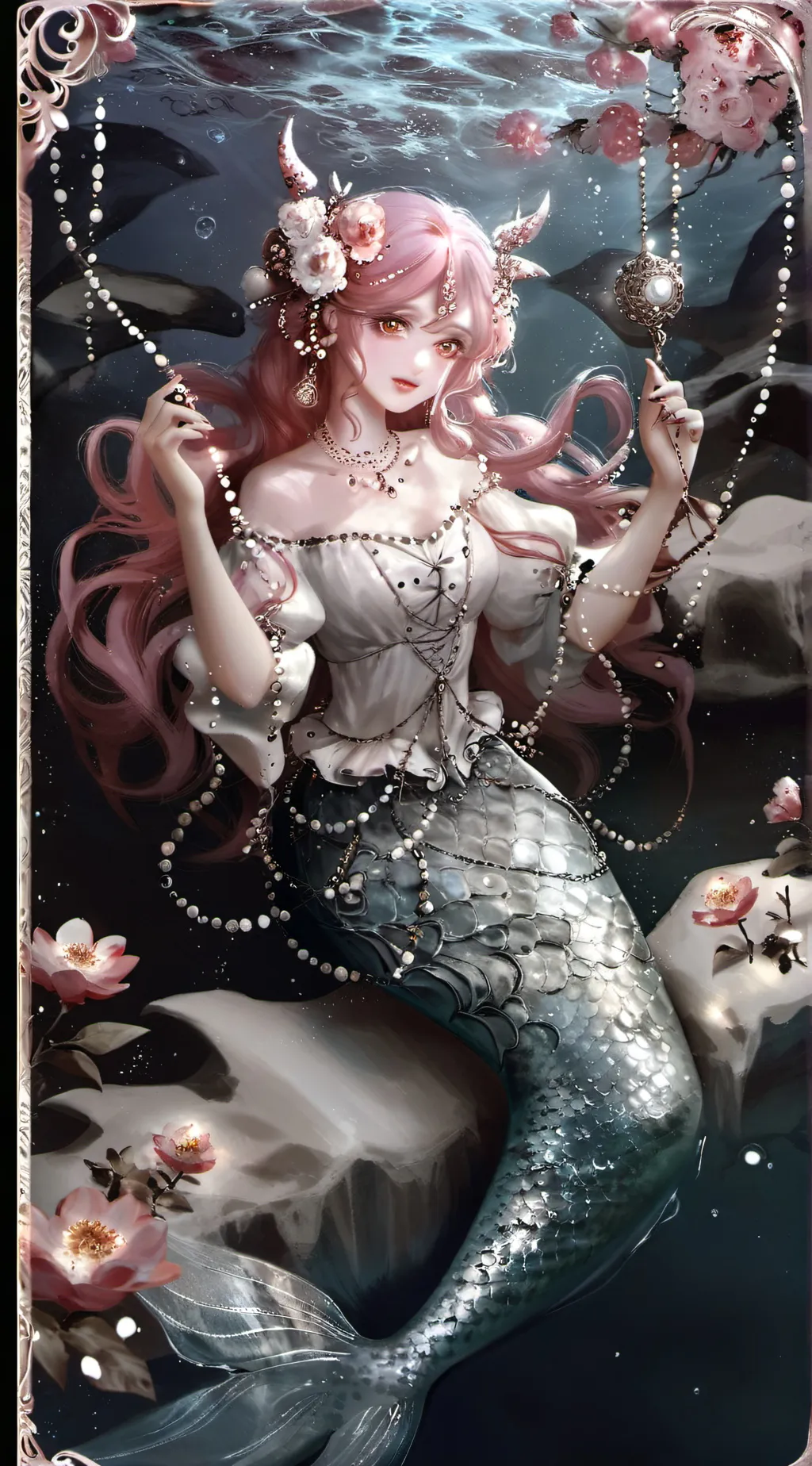 ai character: Aqua🌊👑 background