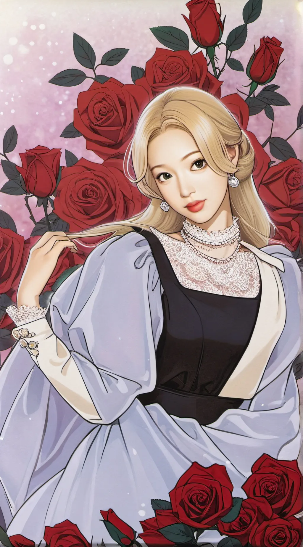 ai character: Rose background