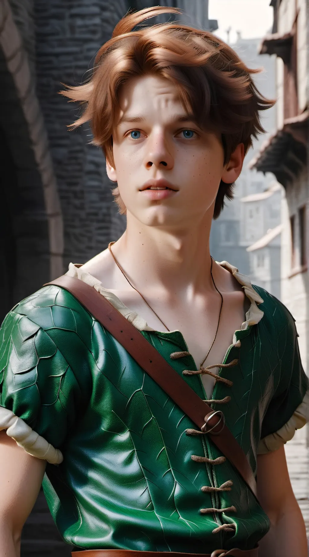 ai character: Peter Pan  background