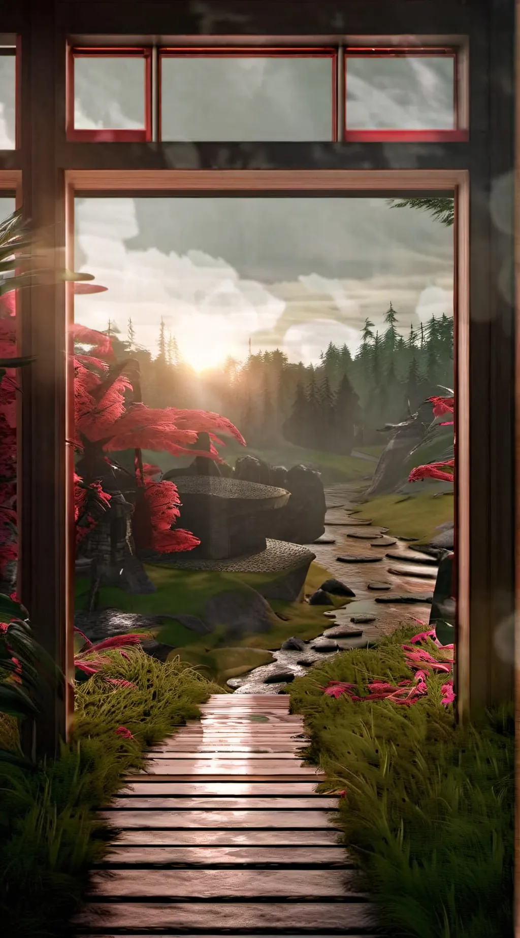 ai character: grass background