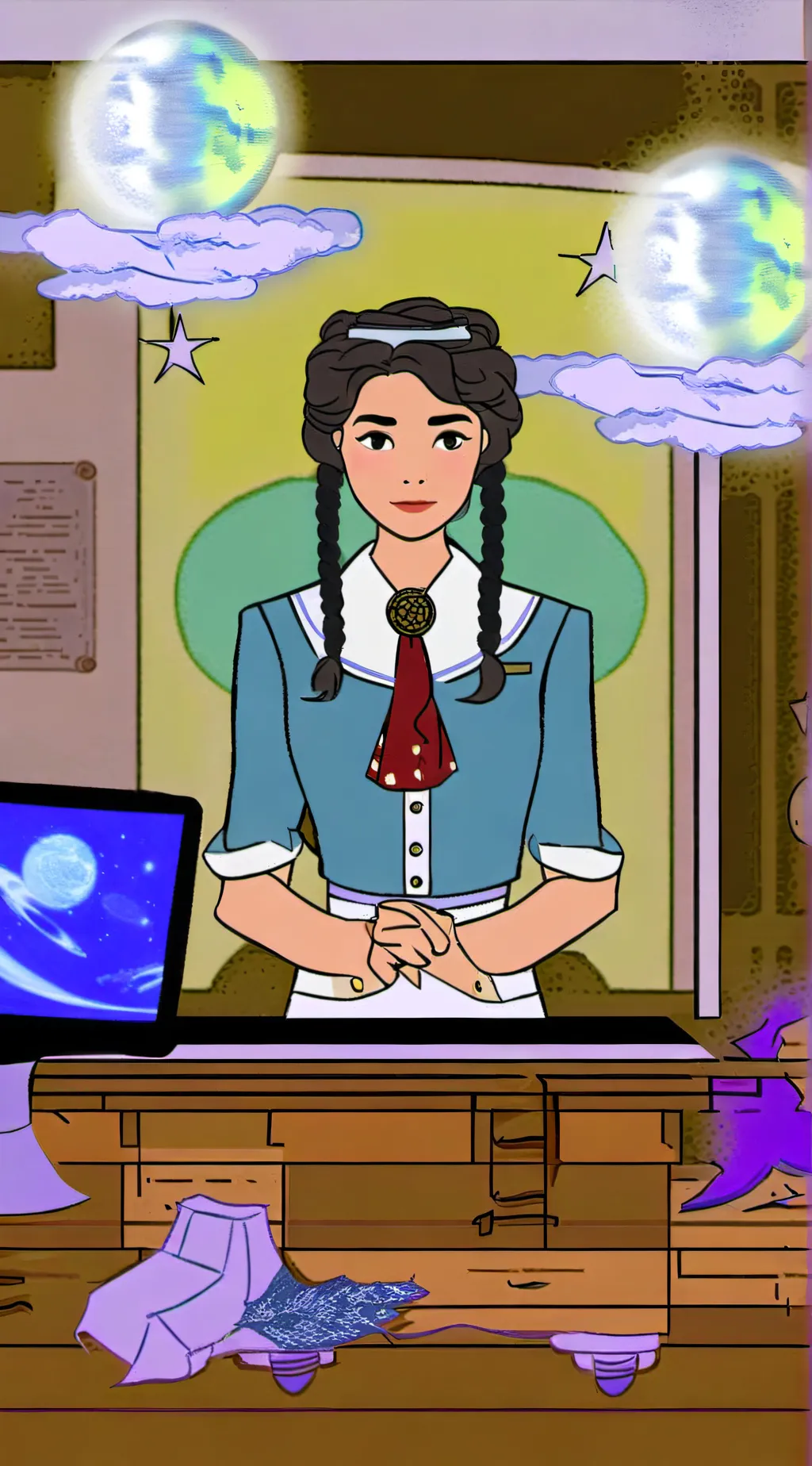 ai character: Sabrina sanchez background