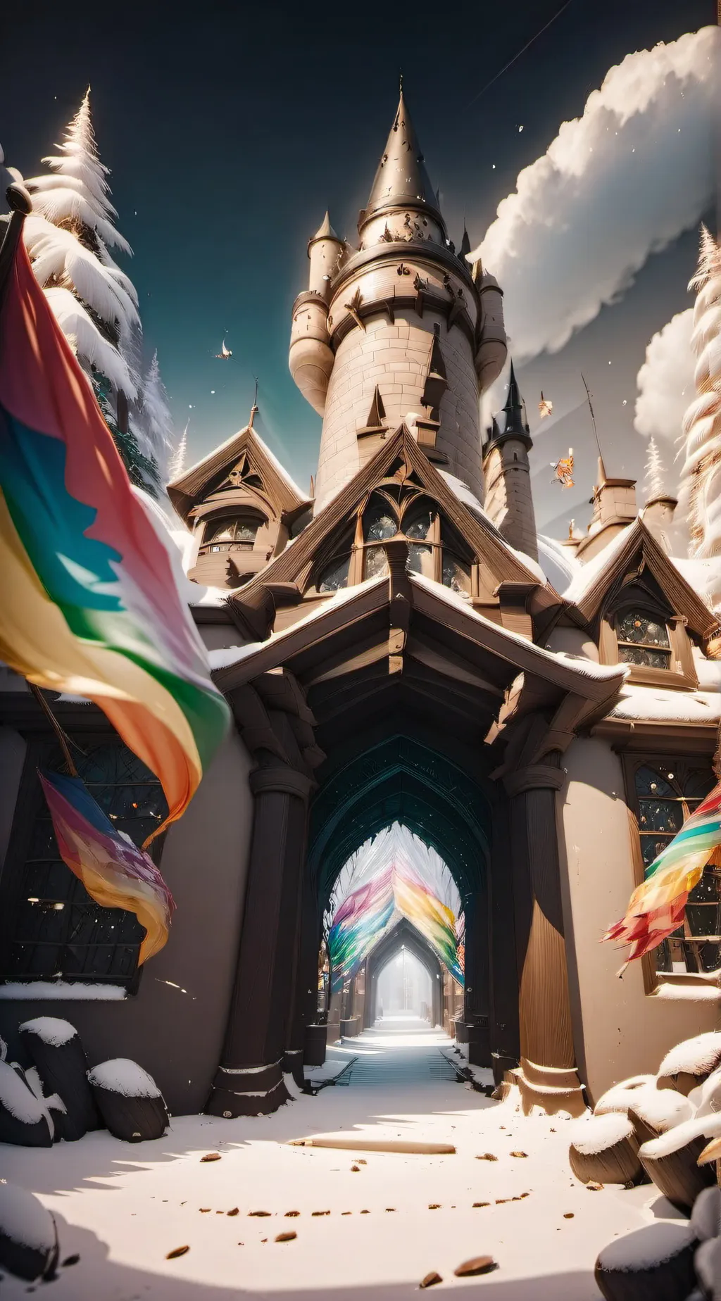 ai character: Hogwarts fight background