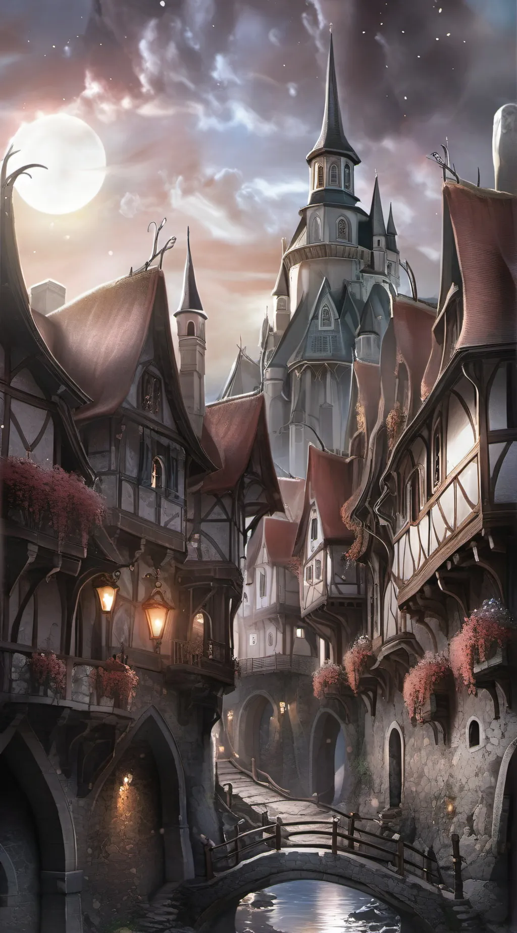 ai character: The lost village background