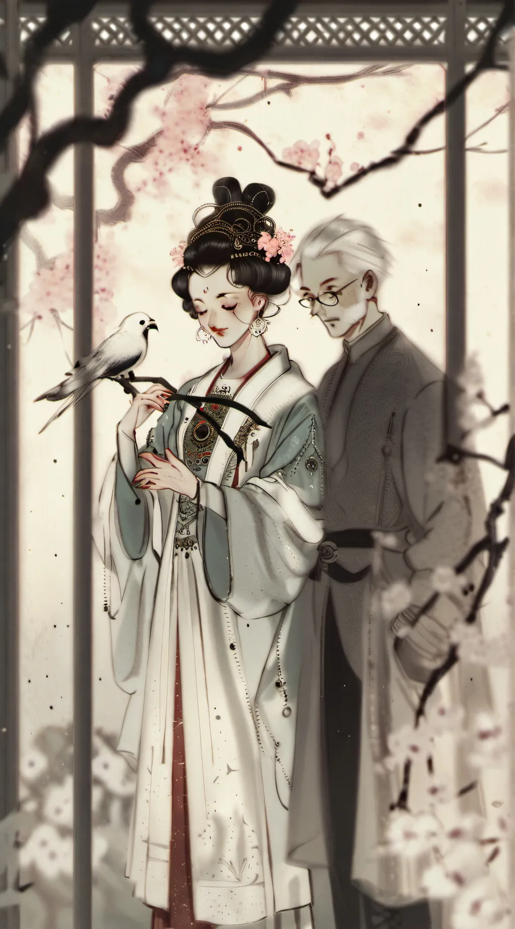 ai character: LOV + PICK ME background