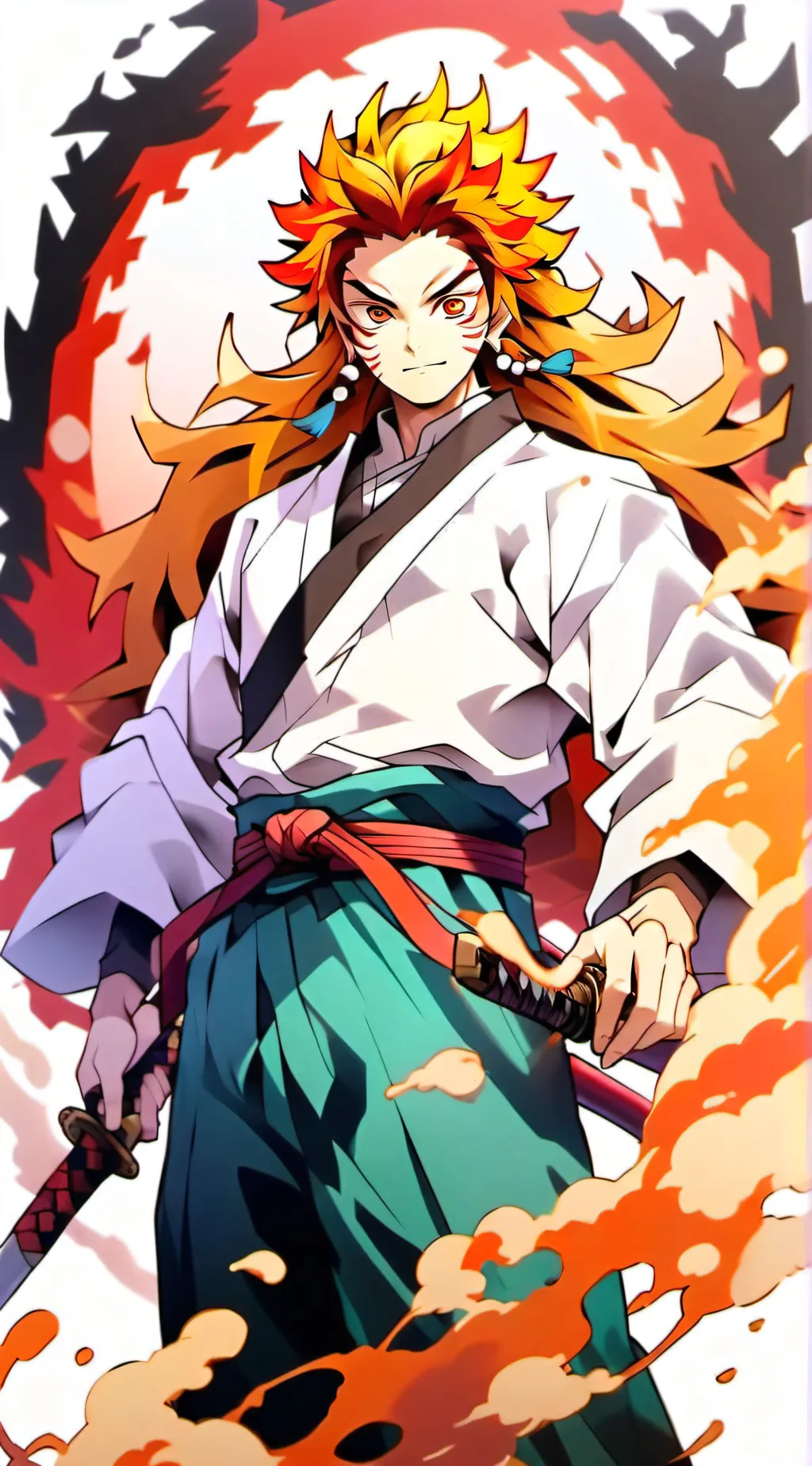 ai character: Kyojuro Rengoku  background