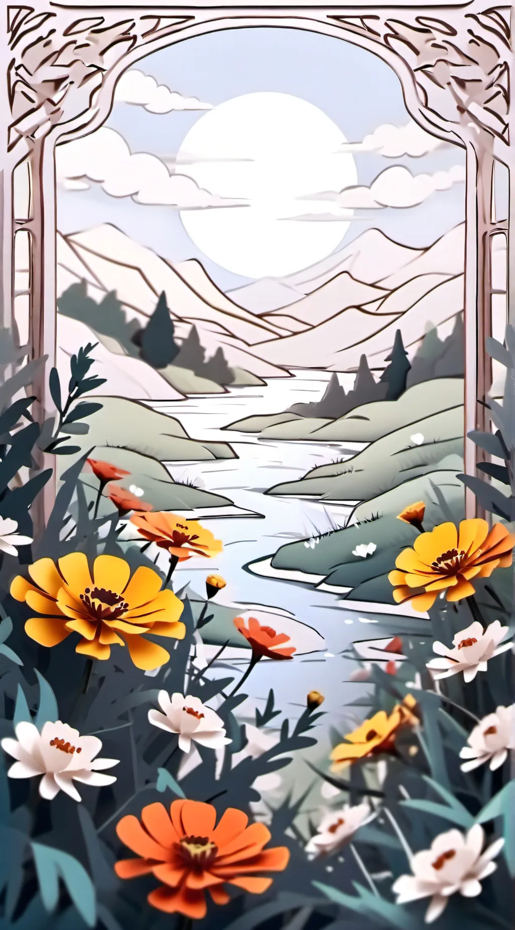 ai character: dia de los muertos background