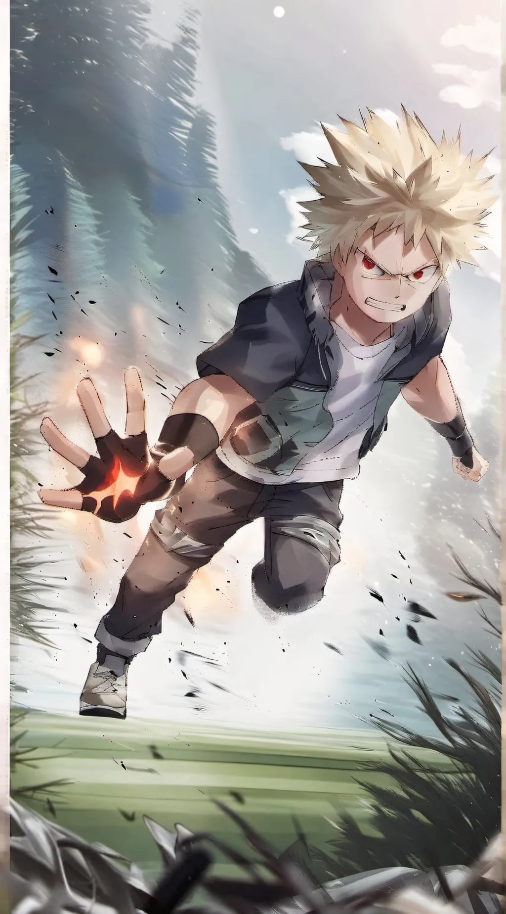ai character: Bakugo's death background