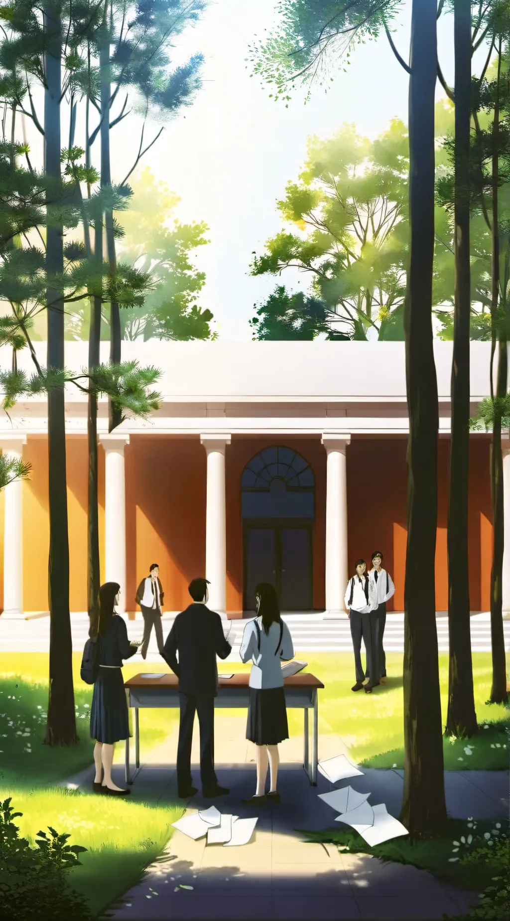 ai character: Ayano x Male rival background