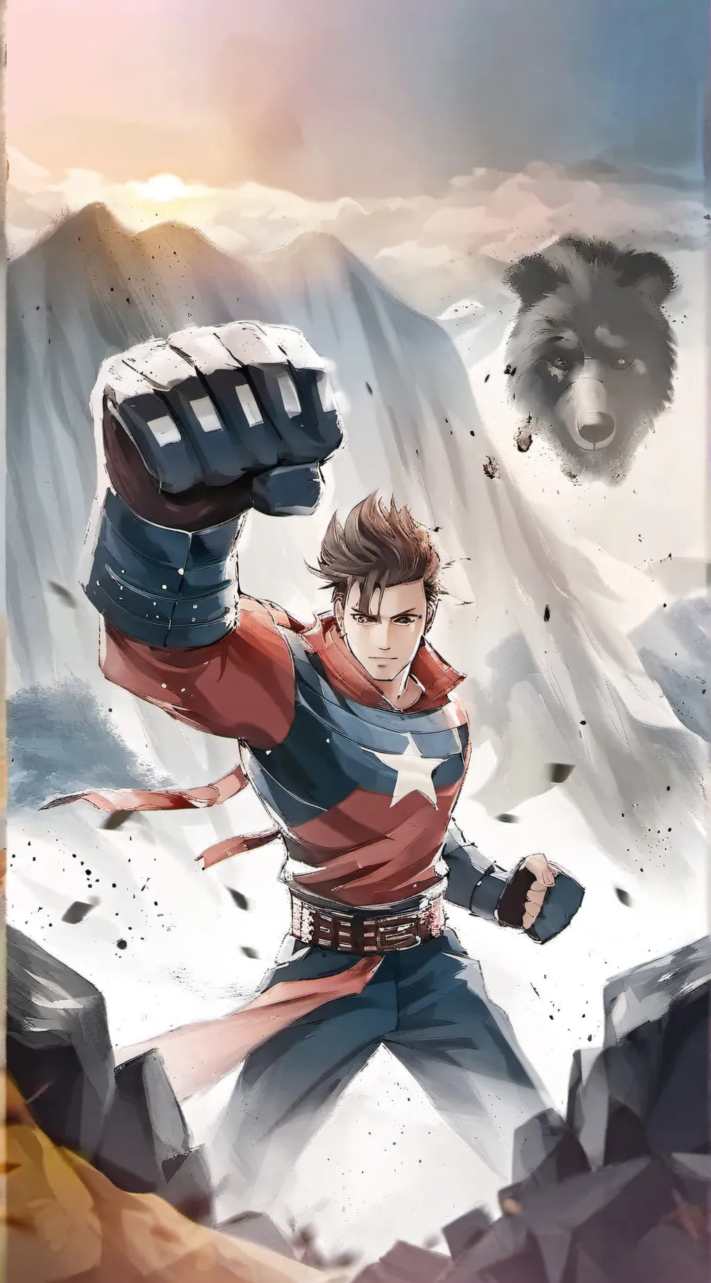 ai character: ^PUNCHING MACHINE^ background