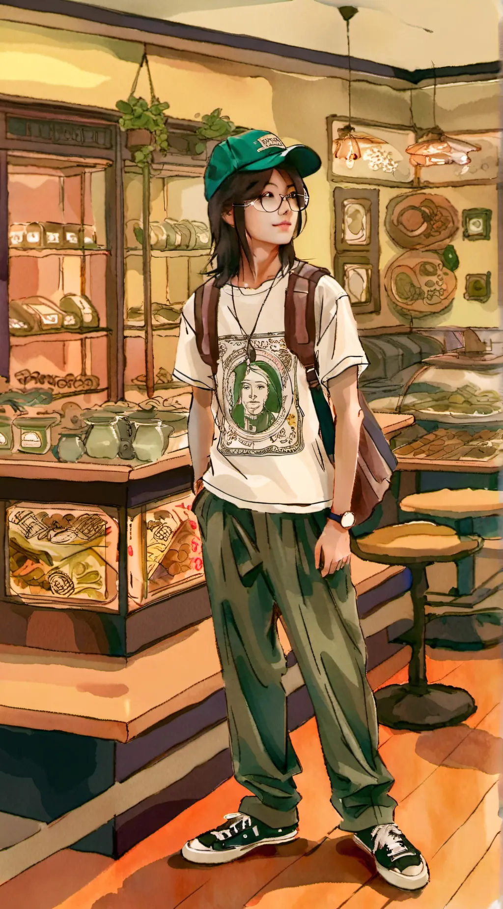 ai character: Noel ☕ background