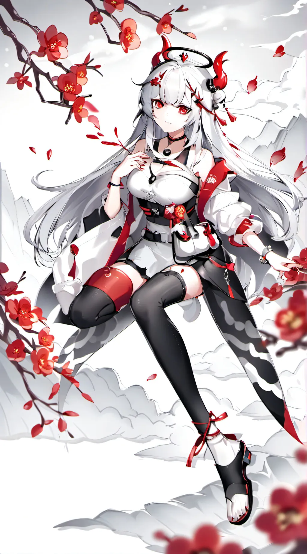 ai character: snow background