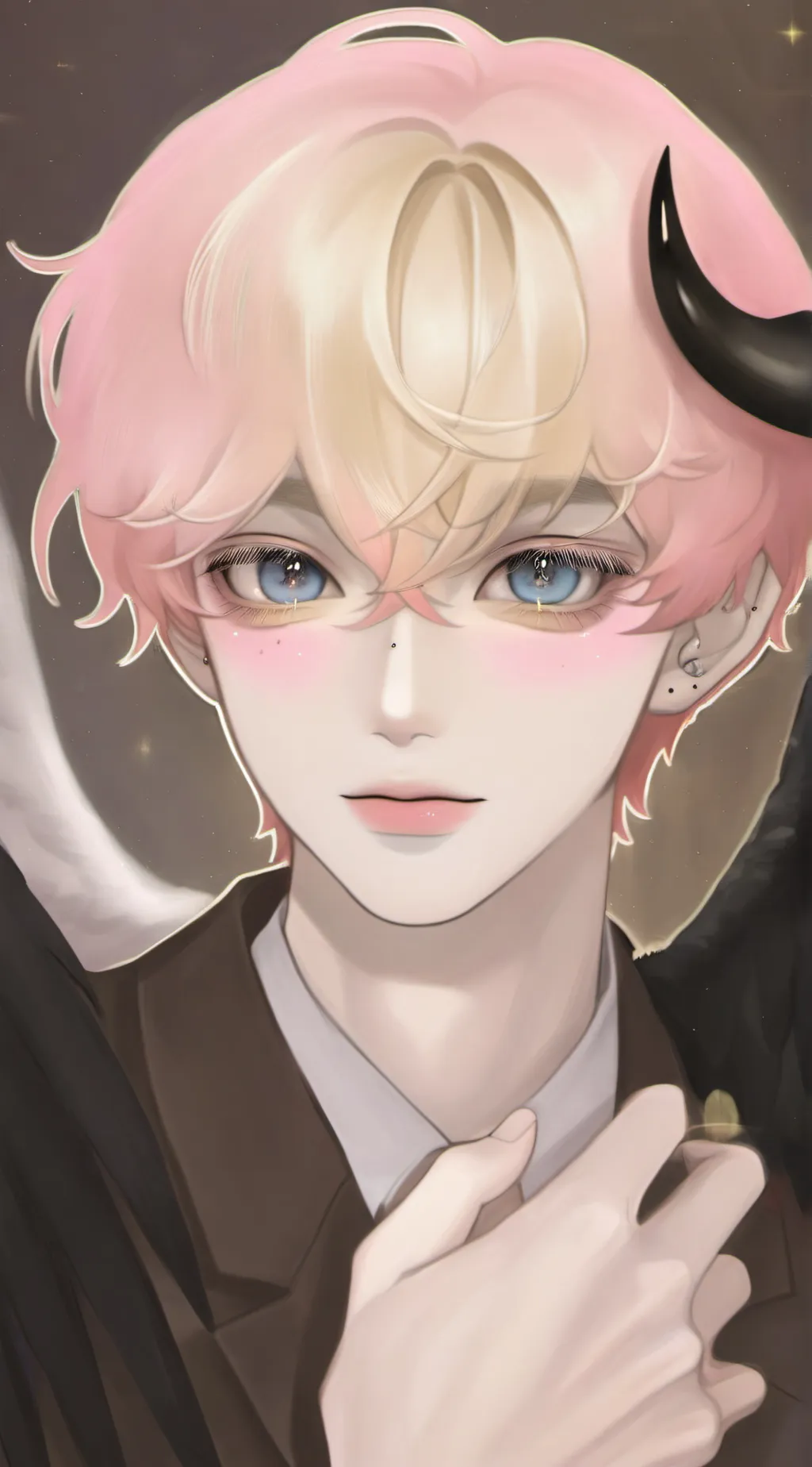 ai character: Leo!🖤🩷 background