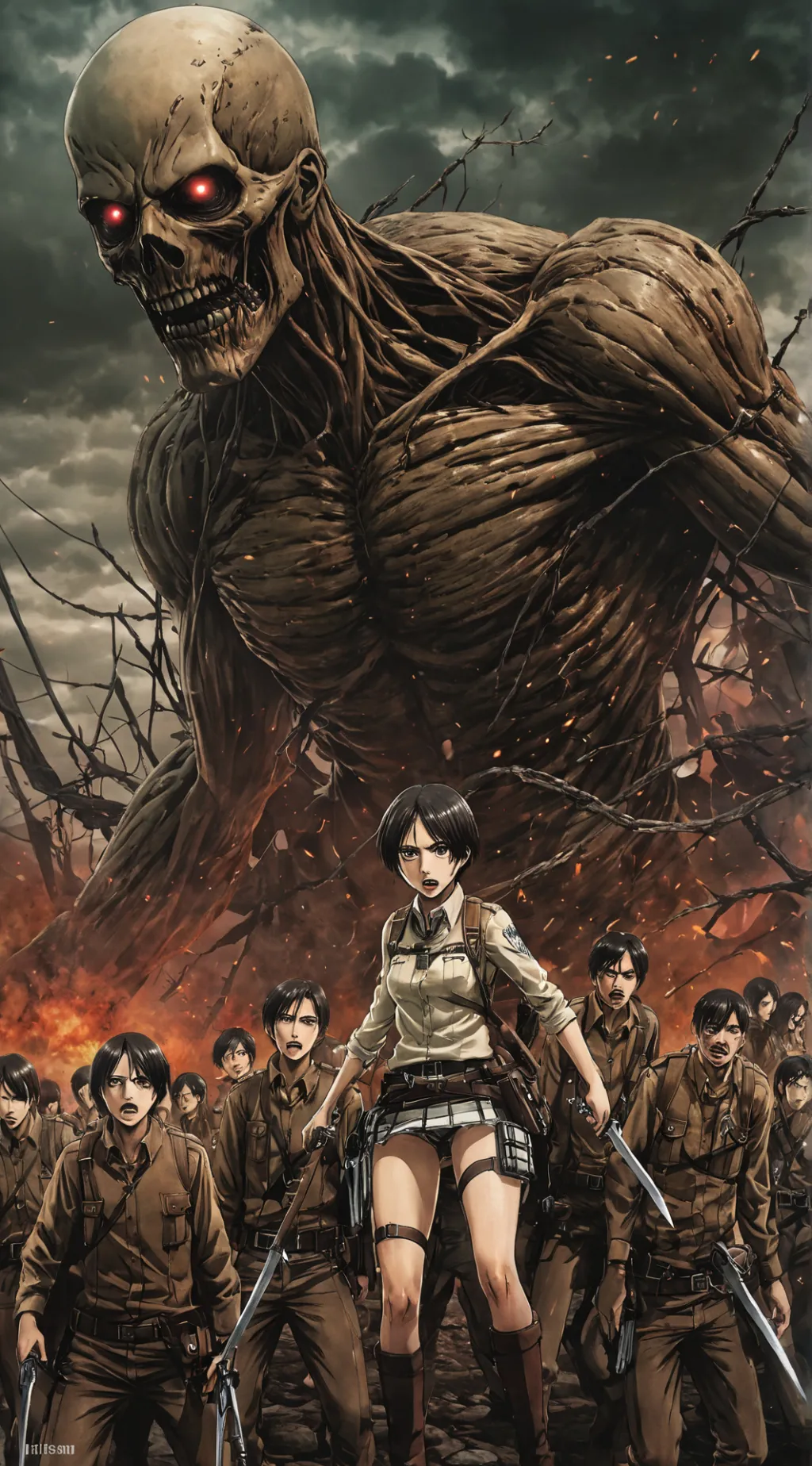 ai character: Attack Titan SIM background