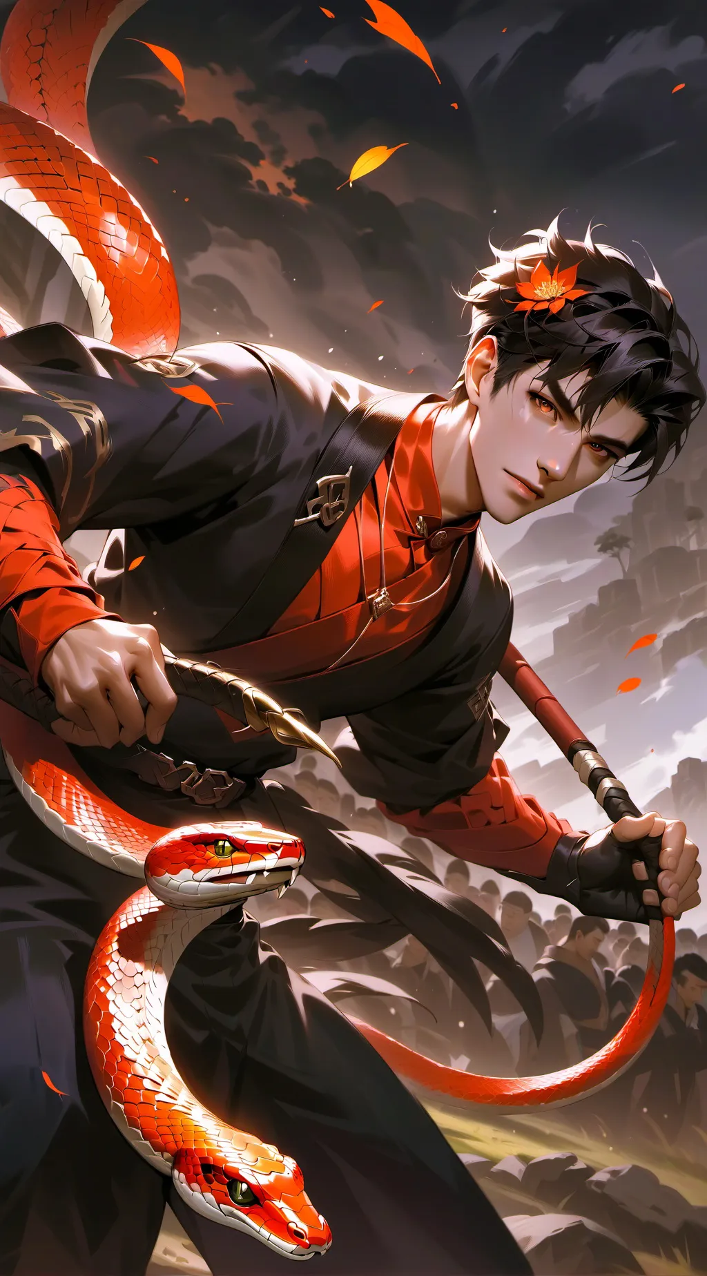 ai character: Cobra Prince.. background