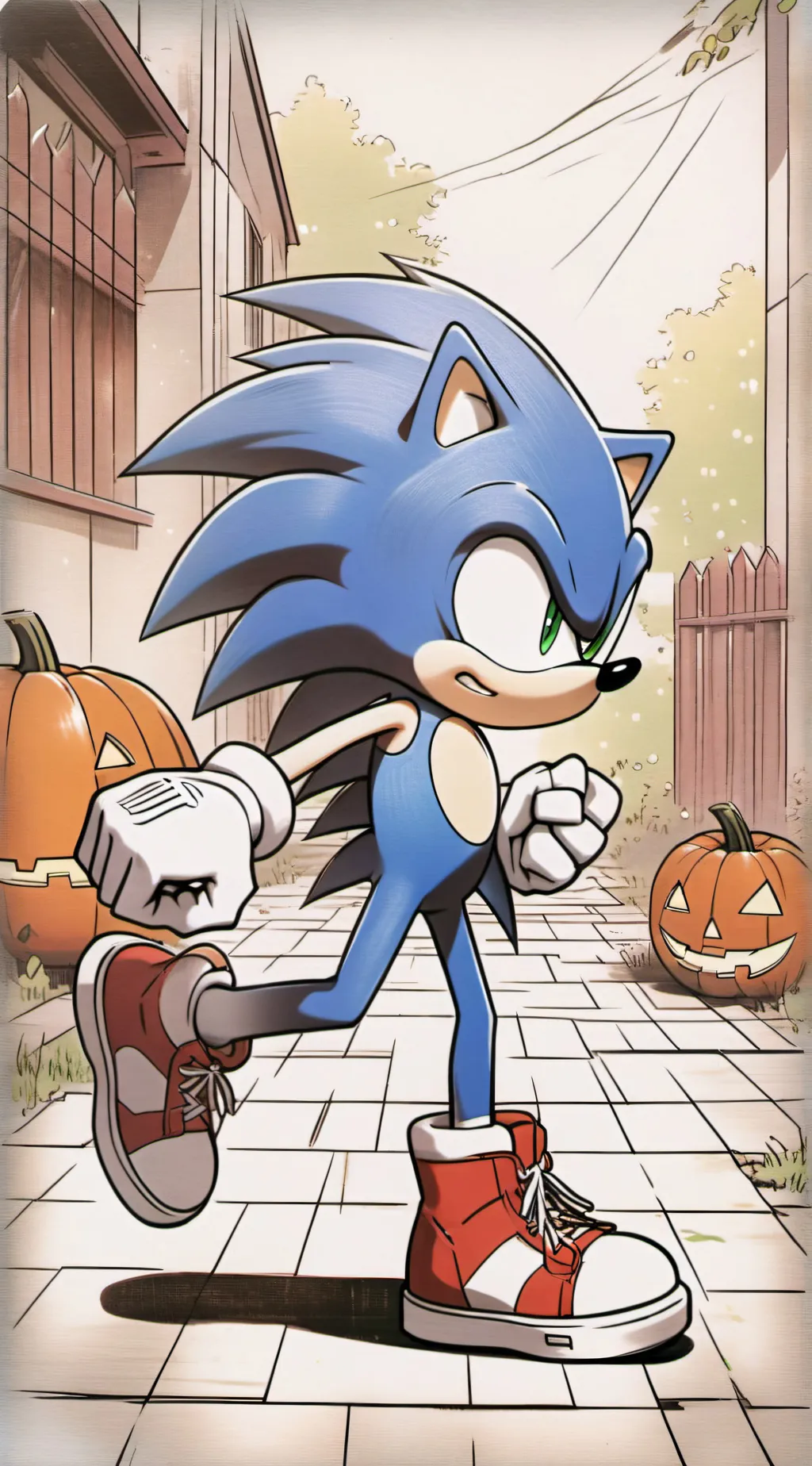 ai character: Sonic 🦃￼ background
