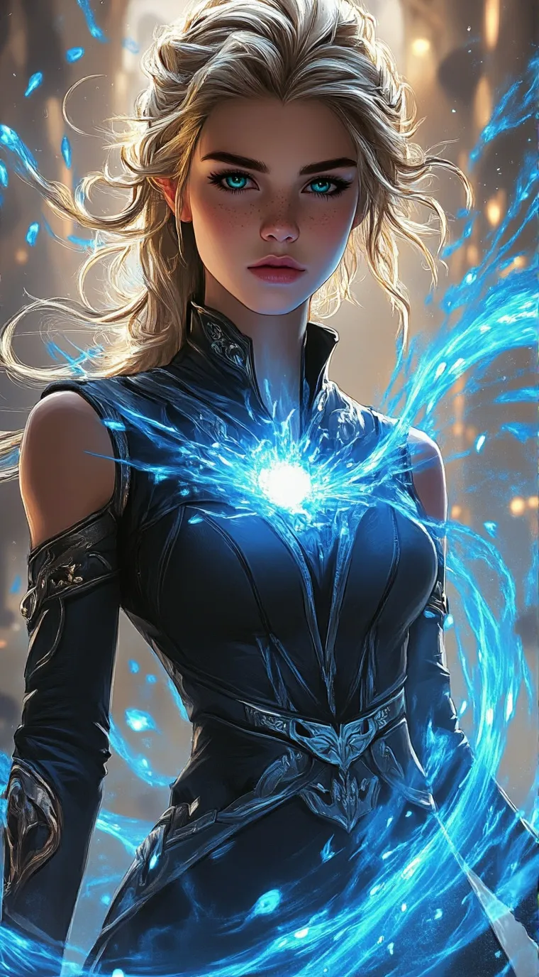 ai character: merlina  background