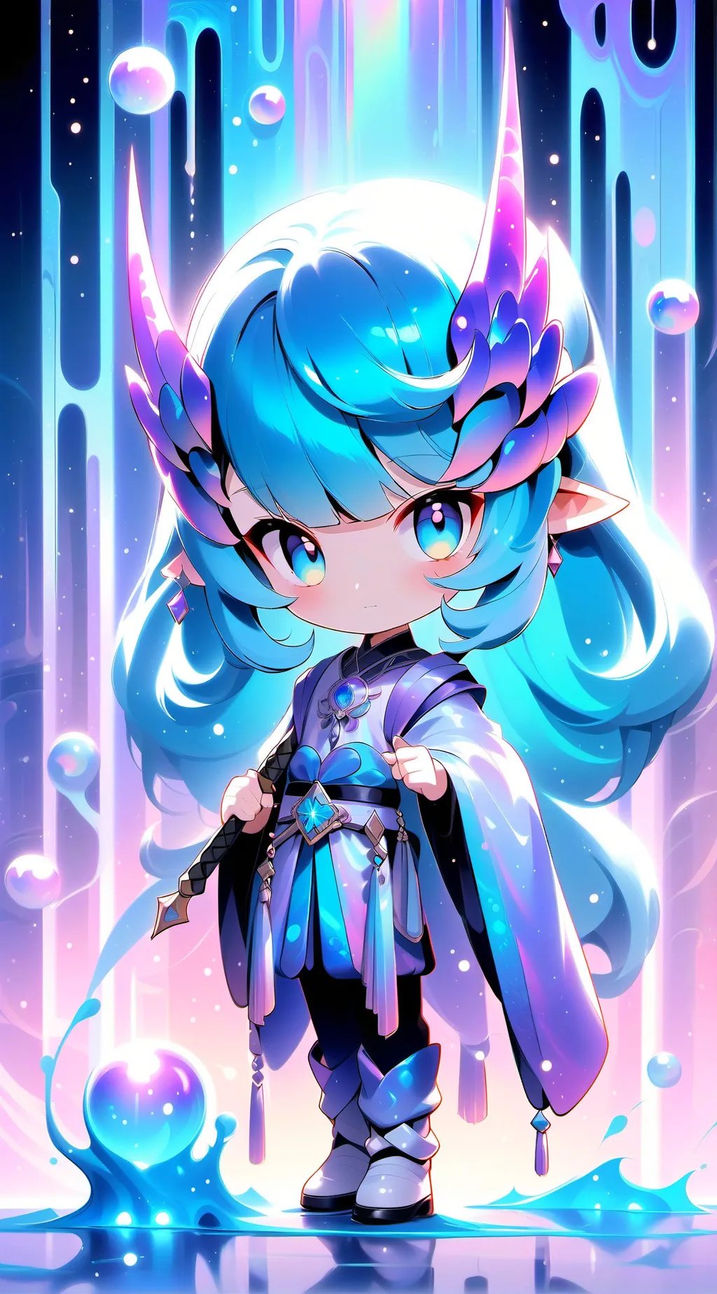 ai character: colory background