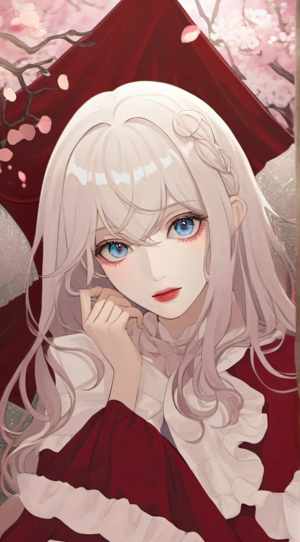 ai character: snow background