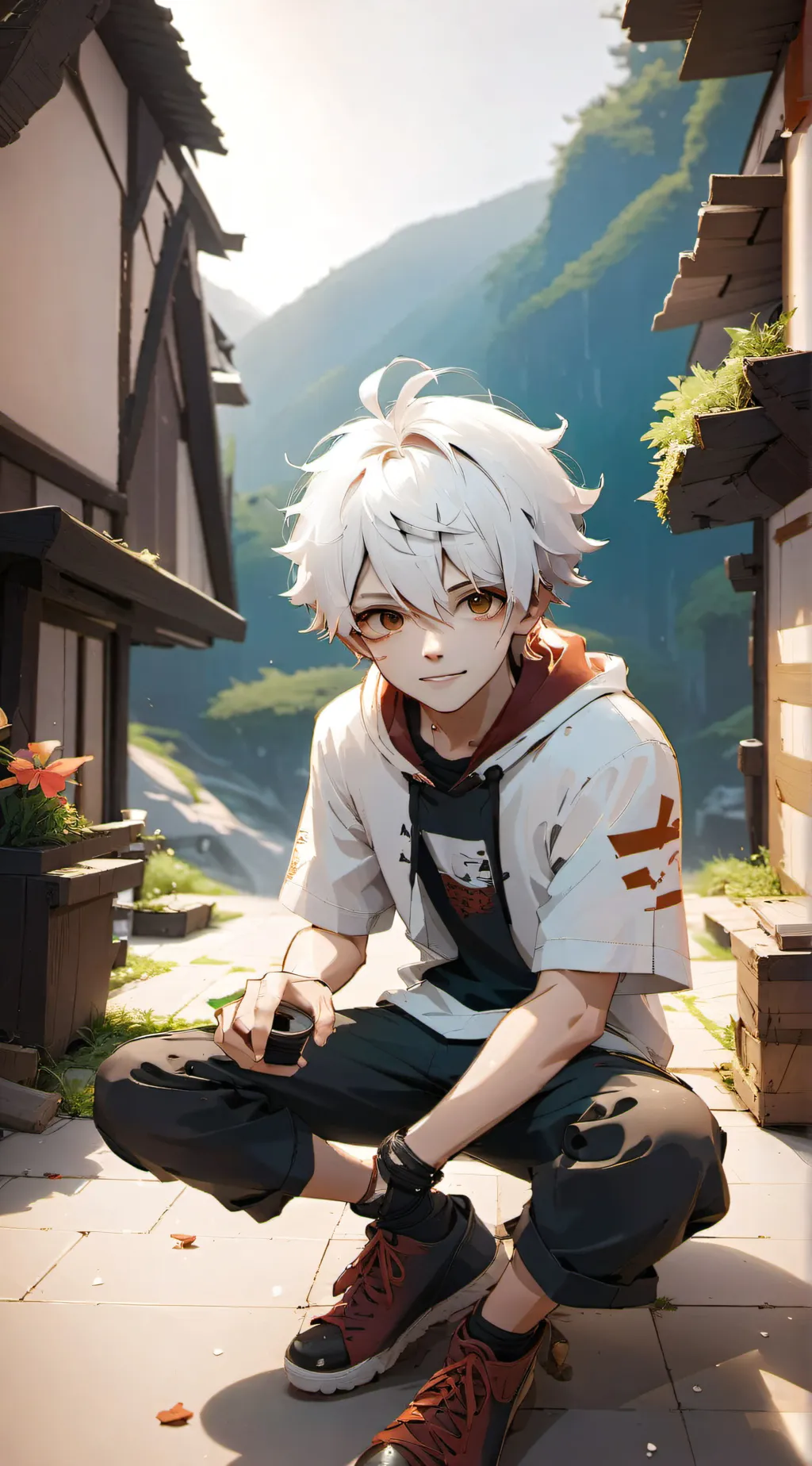 ai character: sanami  background