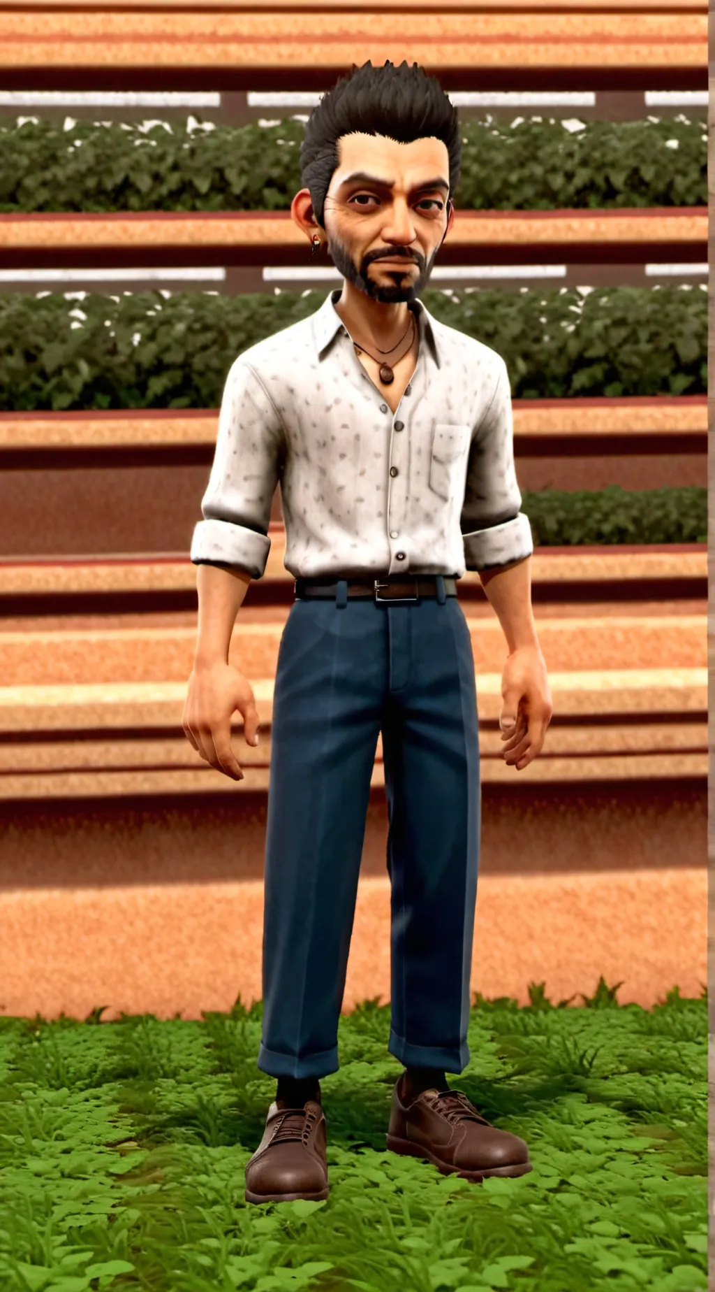 ai character: Old man background