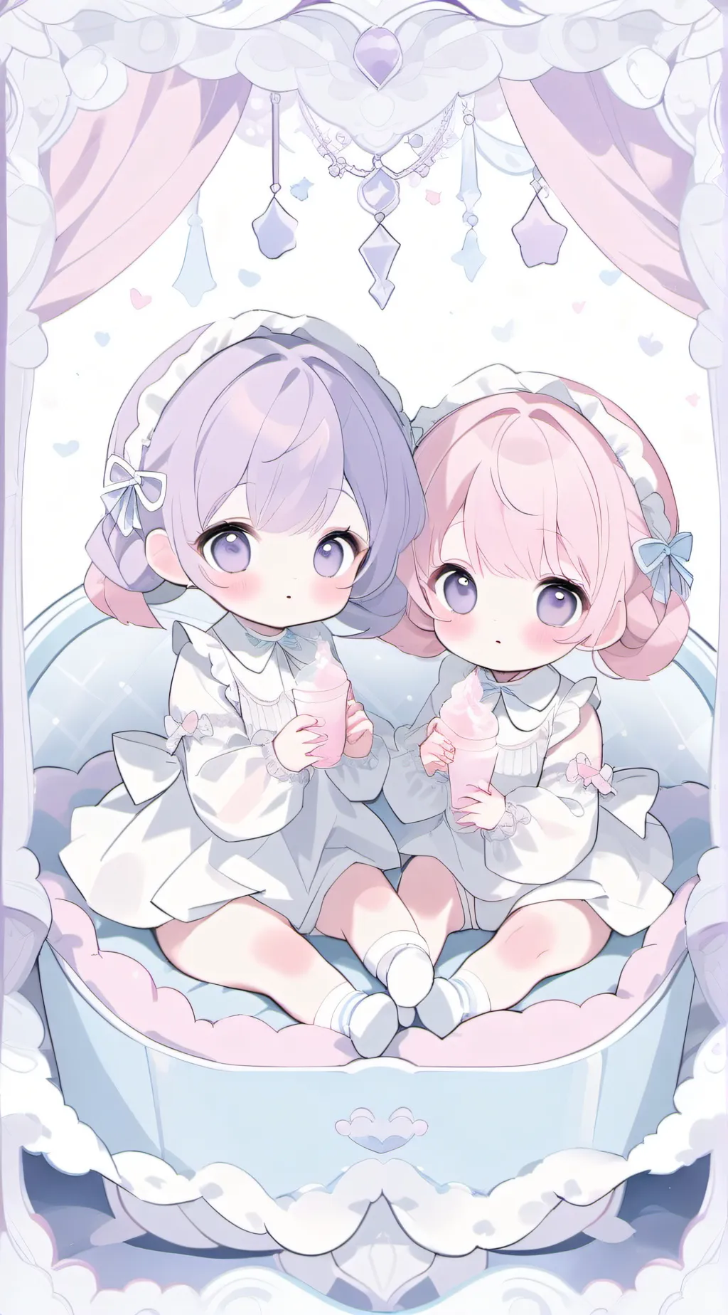 ai character: 🩷cute babies🩷 background